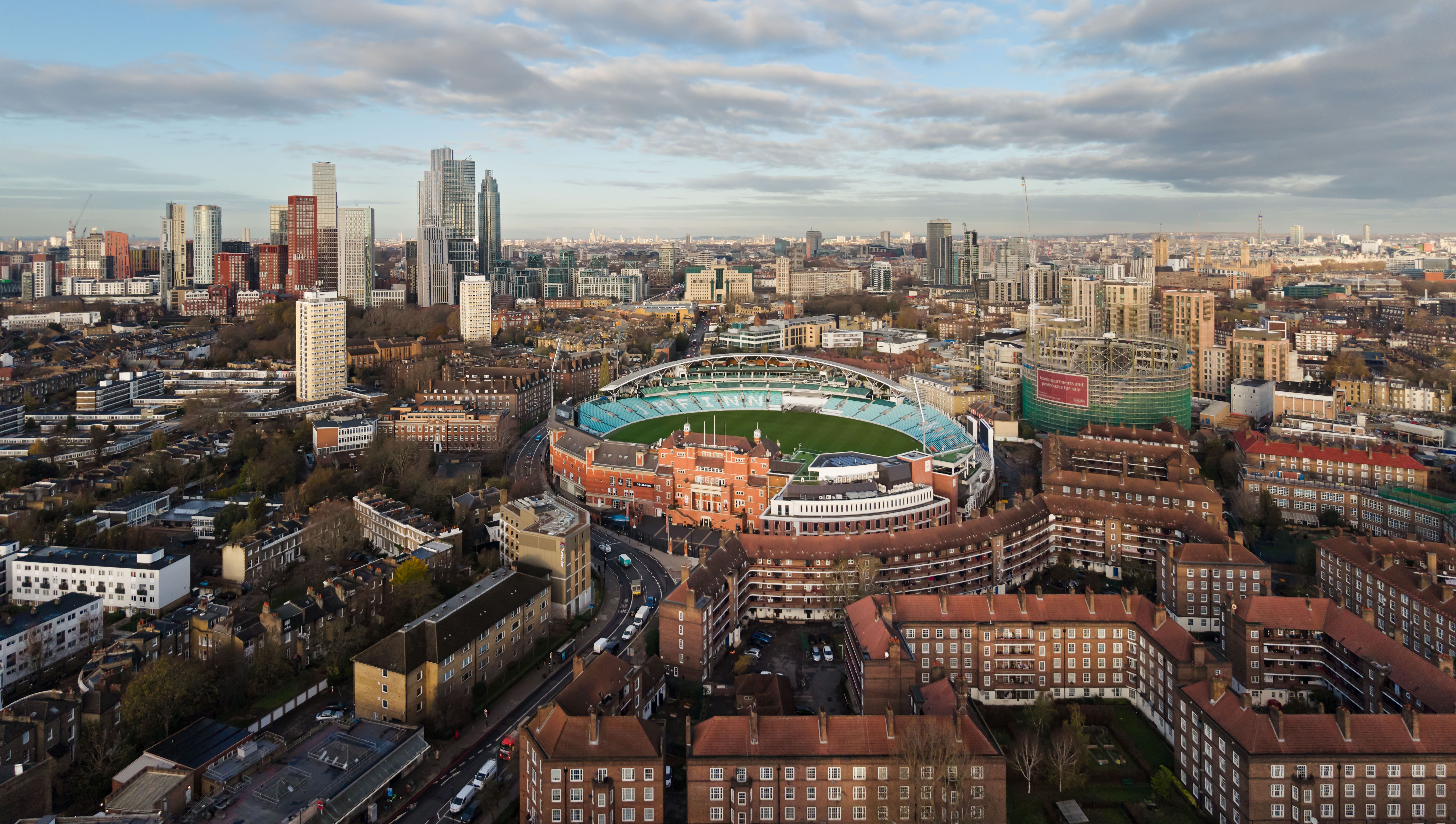 New portico and foreground for The Kia Oval, designed by ADAM Architecture 