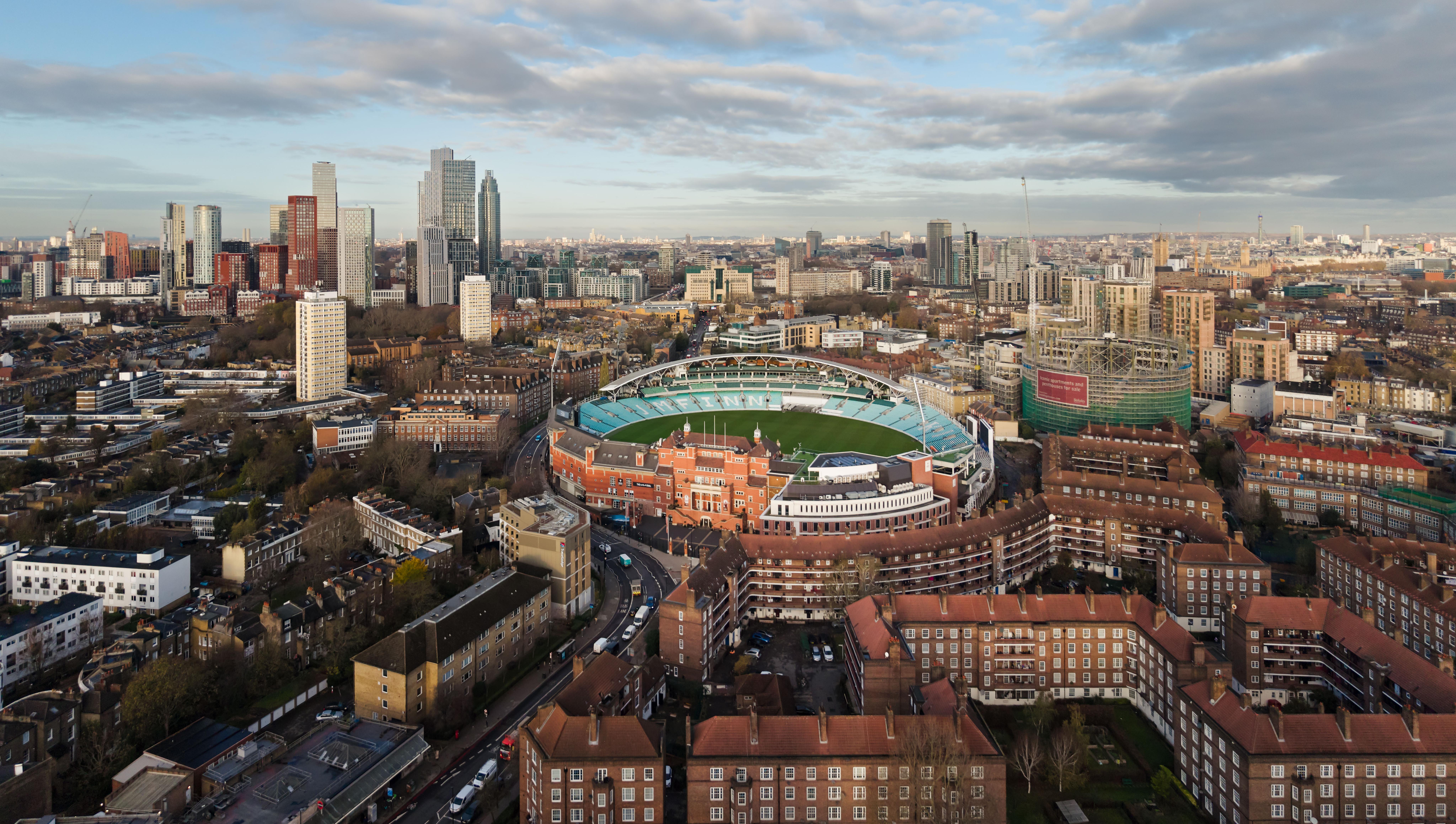 New portico and foreground for The Kia Oval, designed by ADAM Architecture