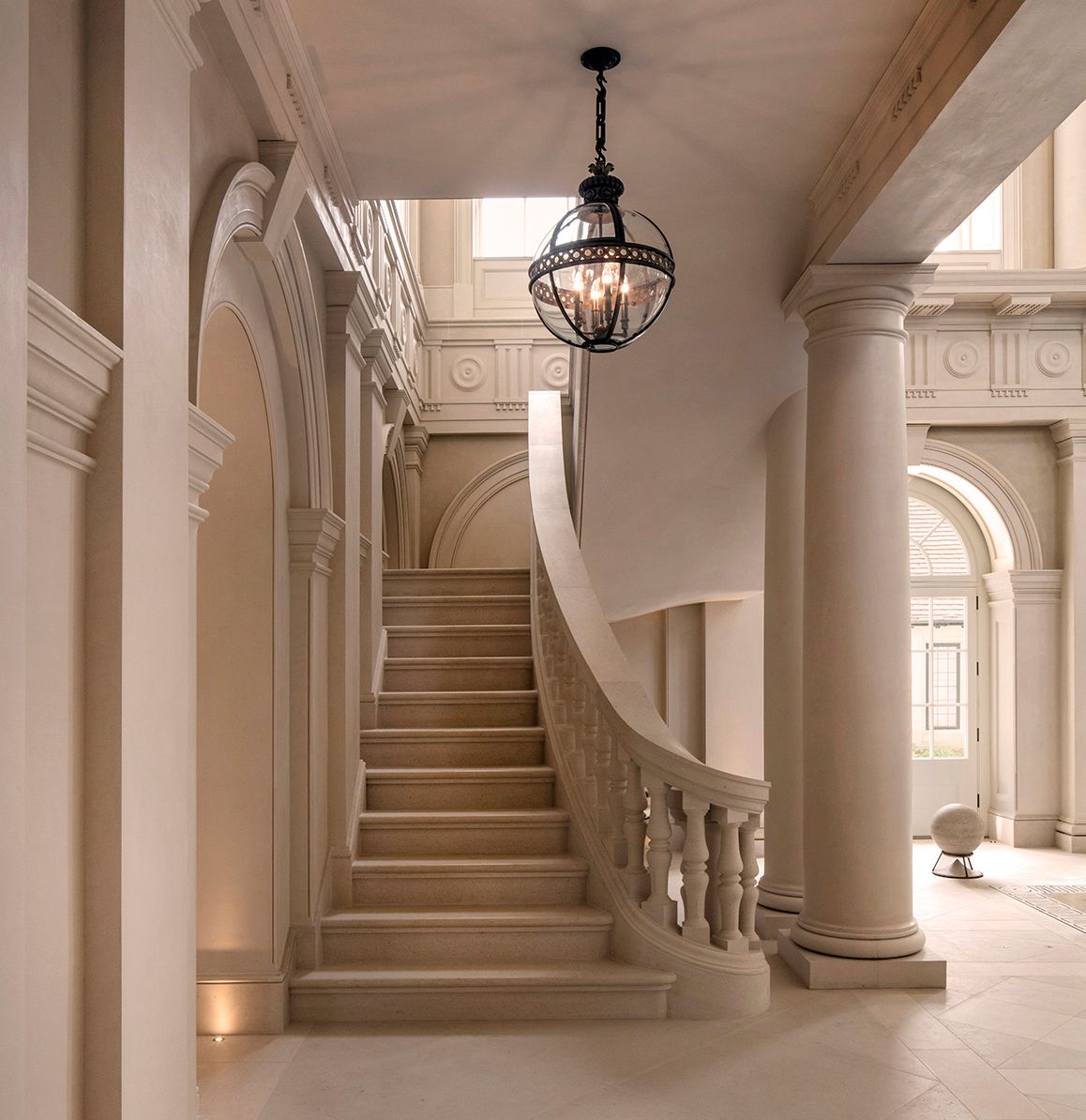 Pool hall internal staircase 