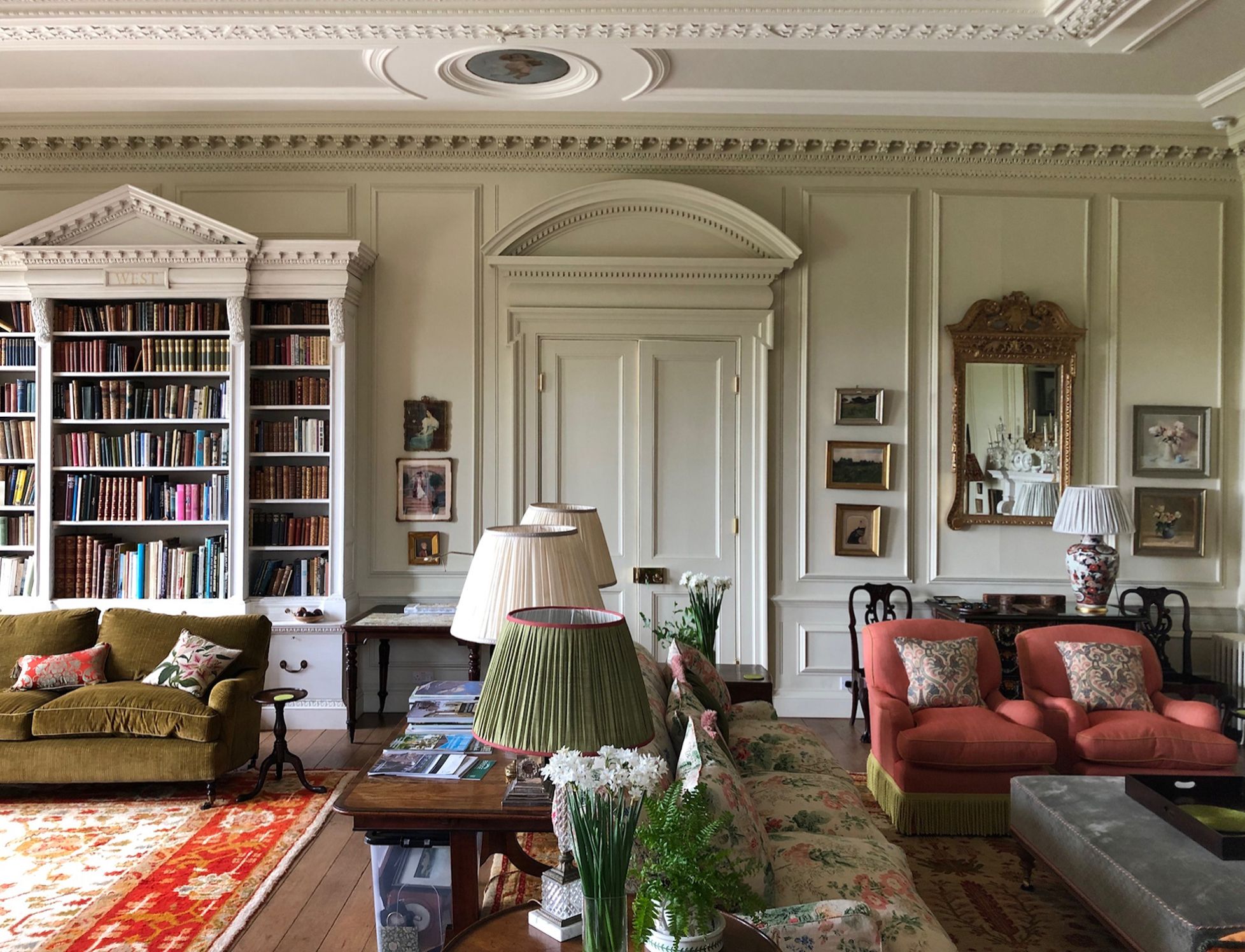 Drawing room of Grade I listed Georgian Country Estate, Dorset