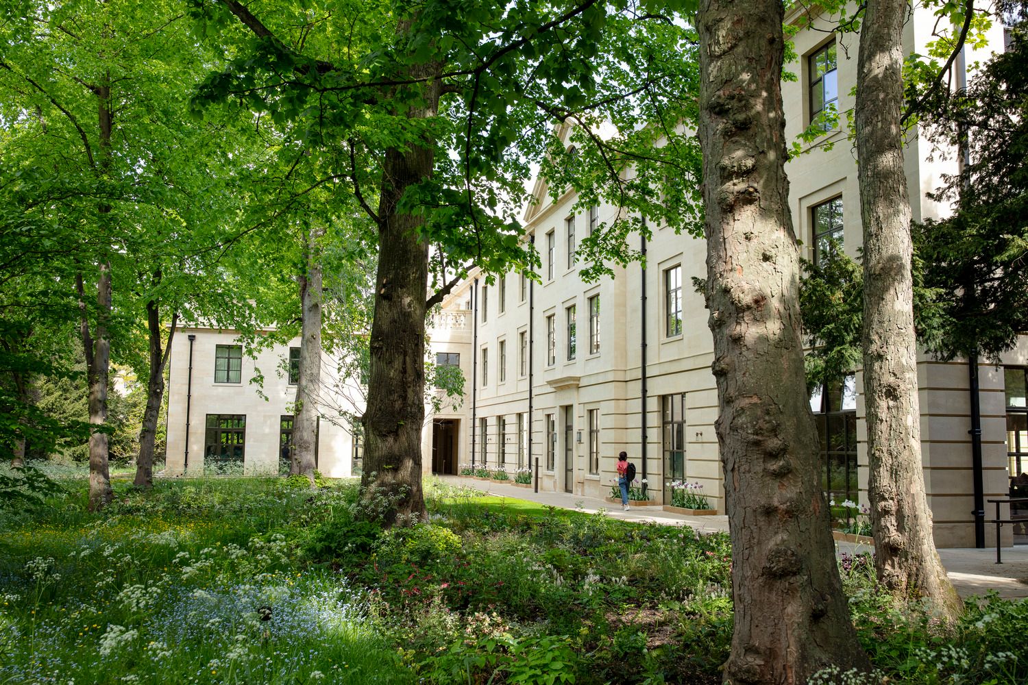 View of the building through the Wilderness 