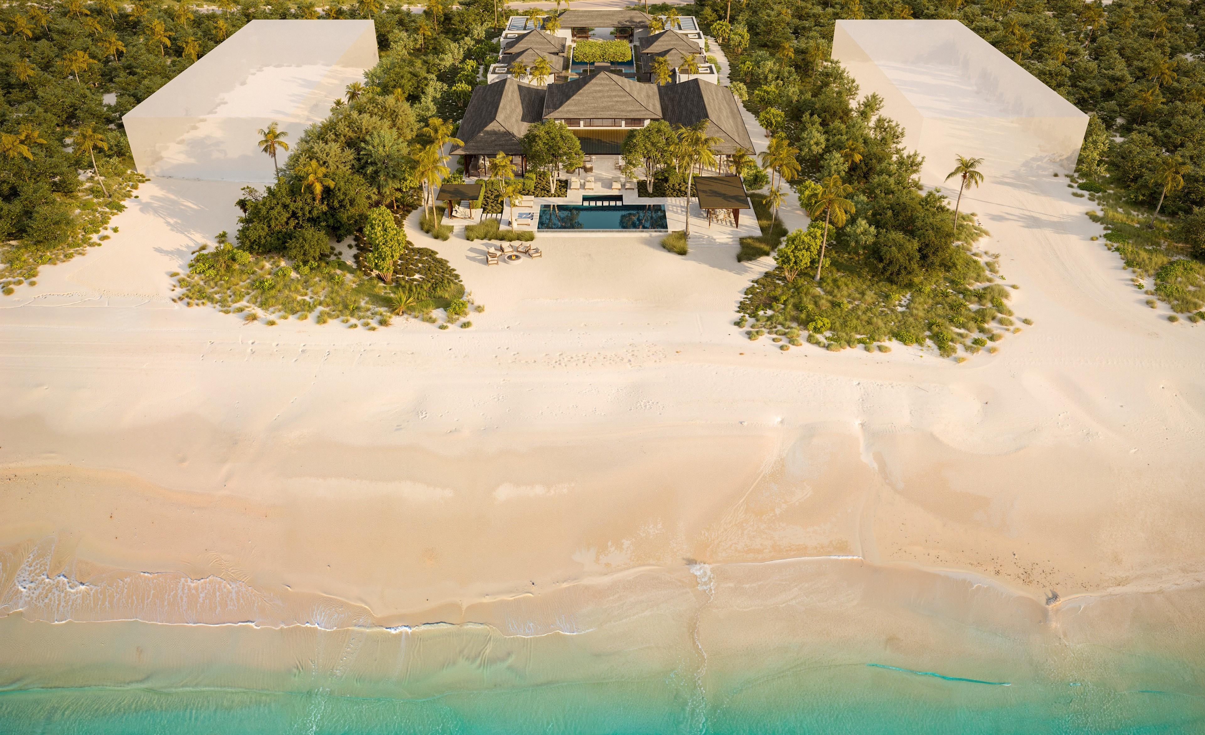 Secluded beachfront location
