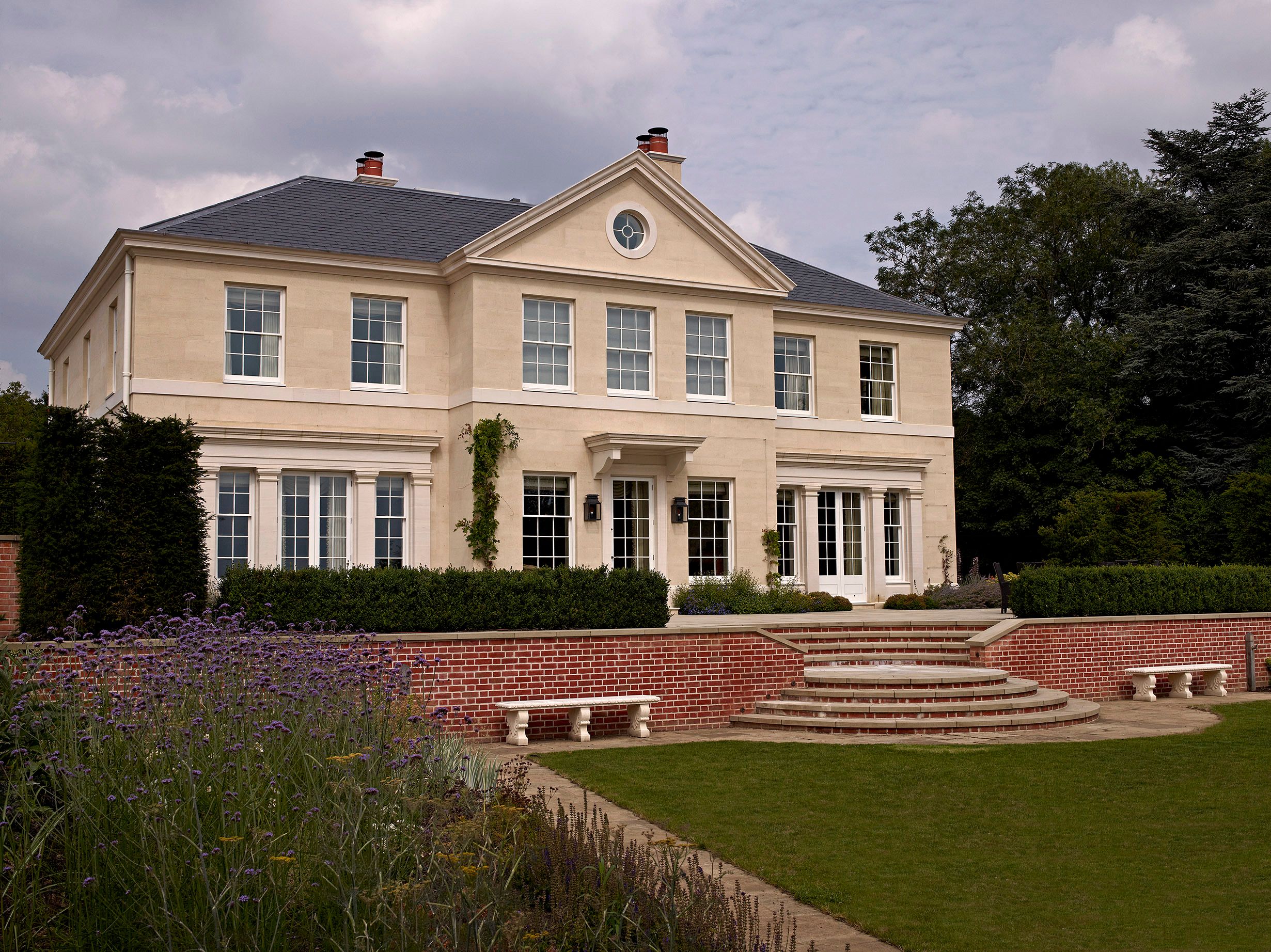 South front with to floor windows to maximise the view  