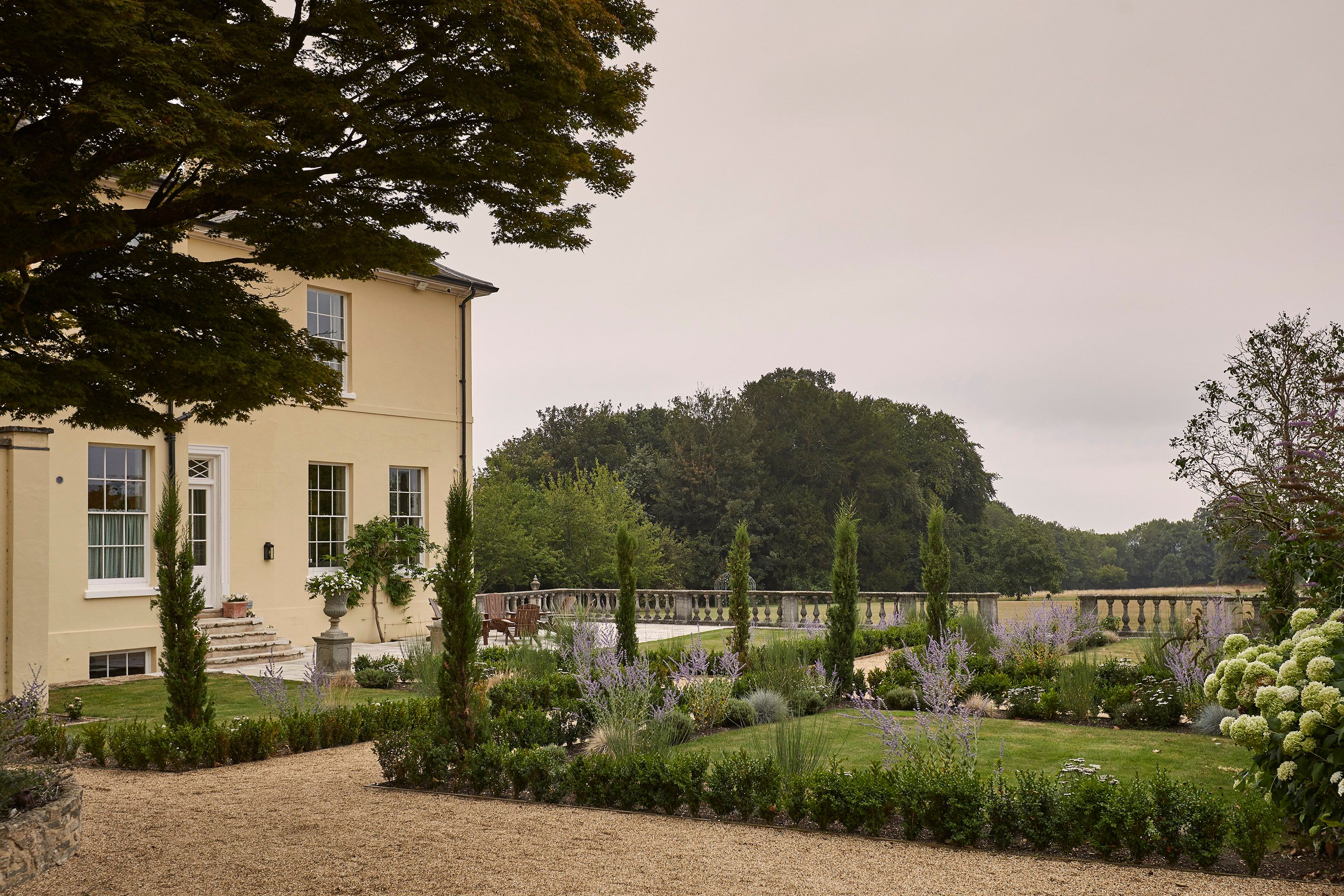 The exterior of a country house in Hampshire