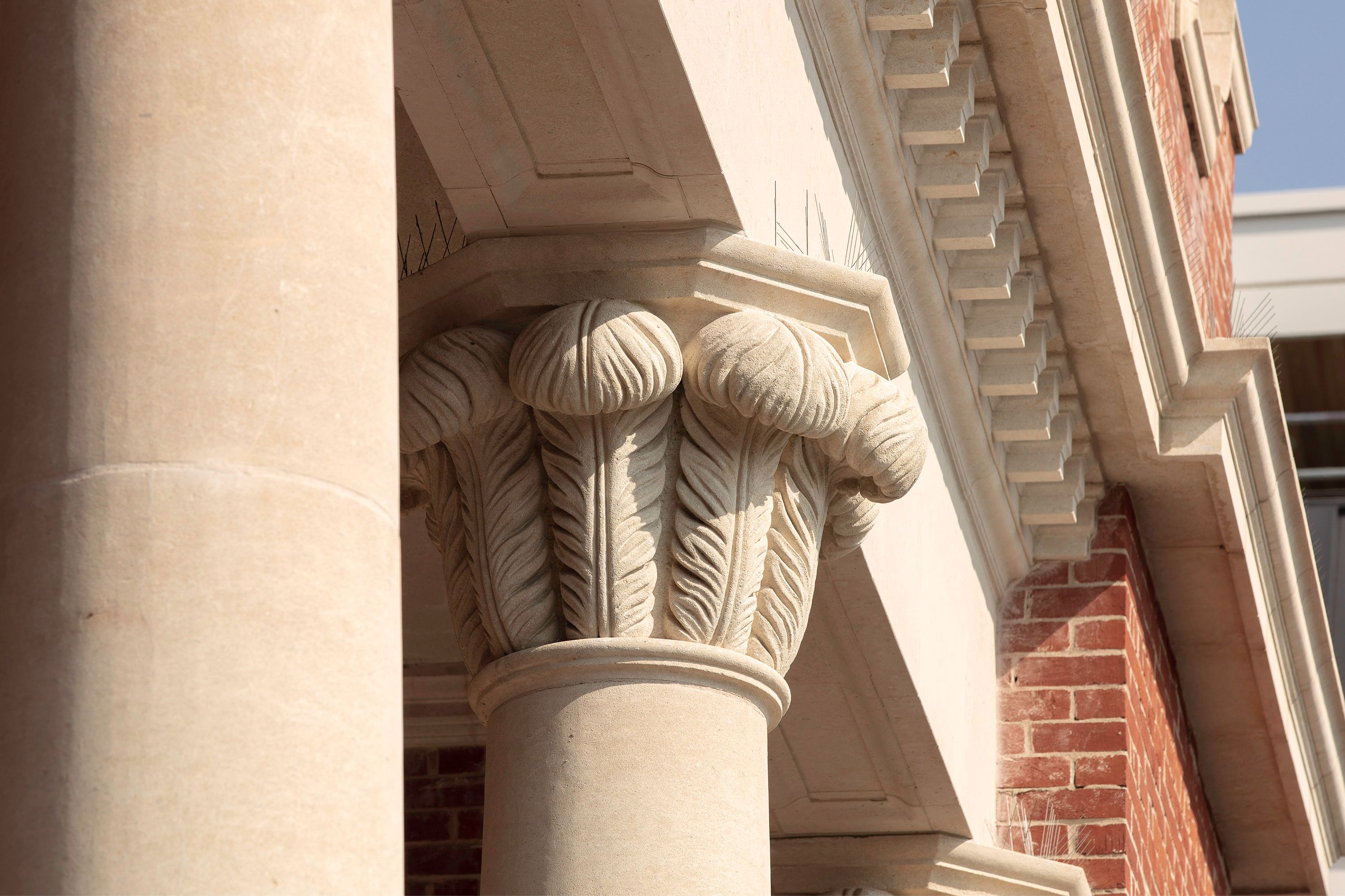 Column detail at The Kia Oval, designed by ADAM Architecture 
