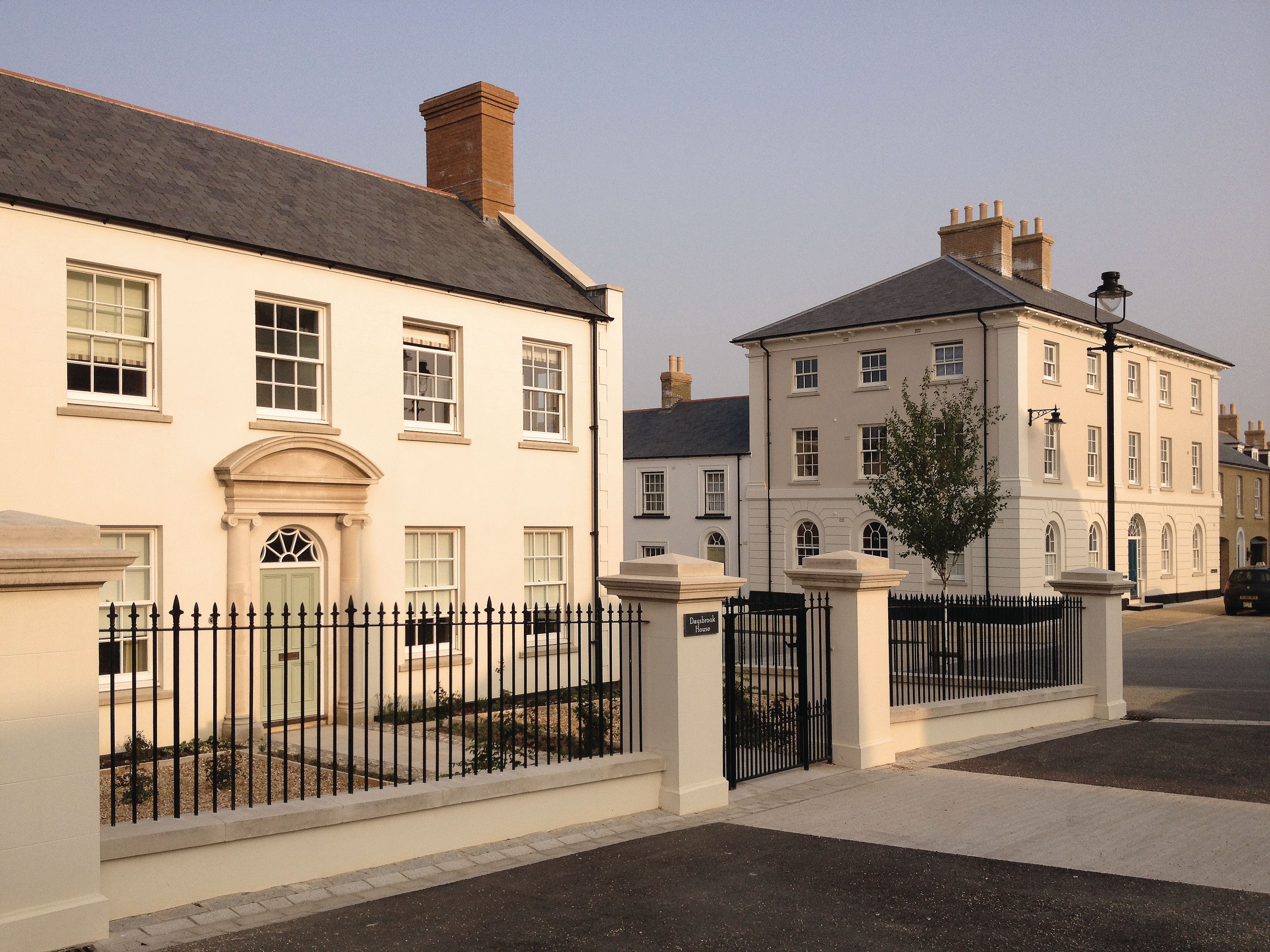 Poundbury at dusk 
