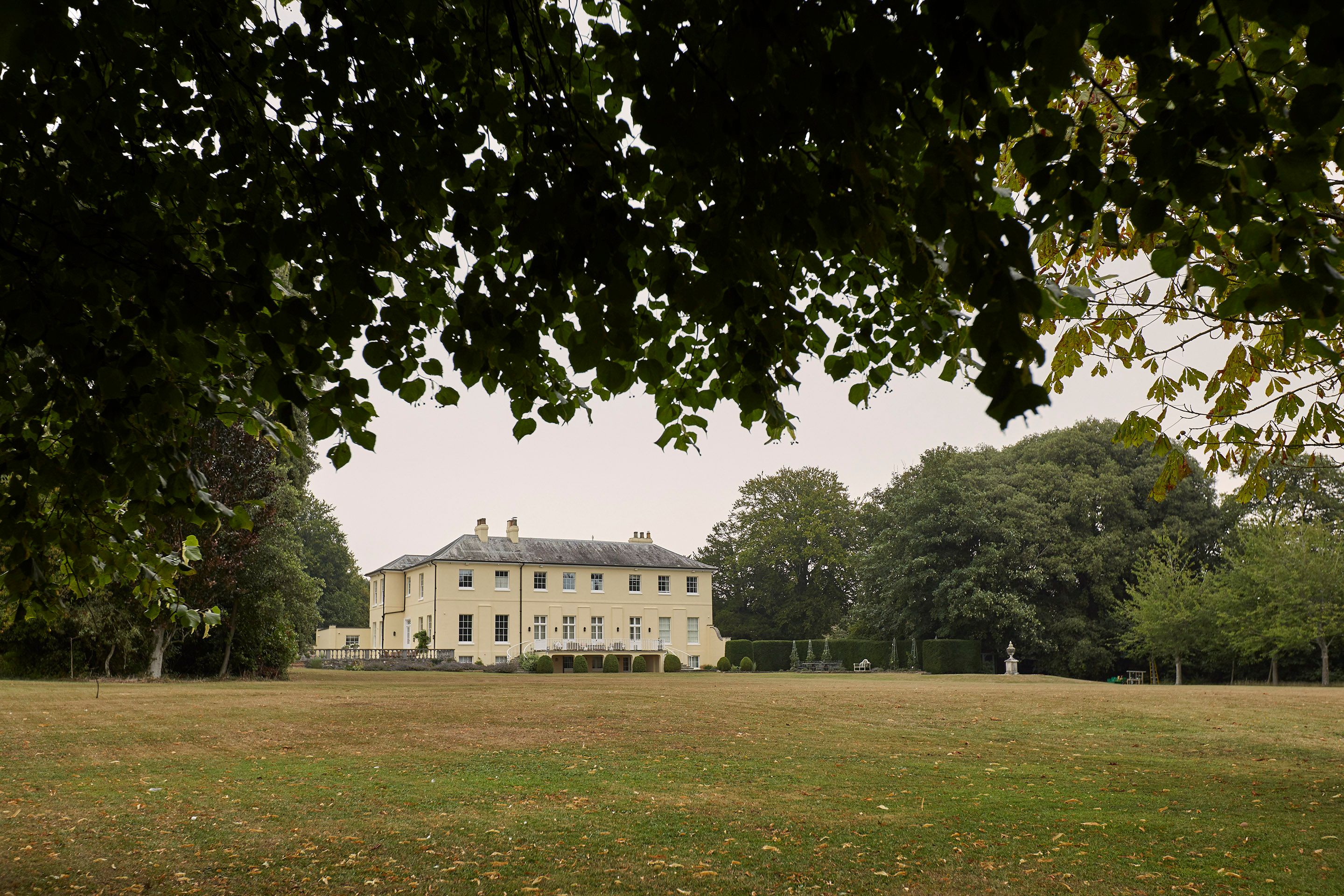 Exterior elevation and garden landscape