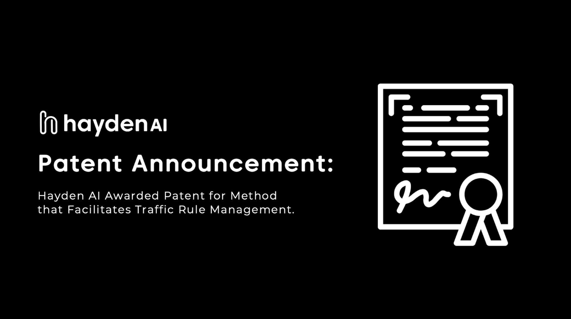 hayden-ai-awarded-patent-for-method-that-facilitates-traffic-rule