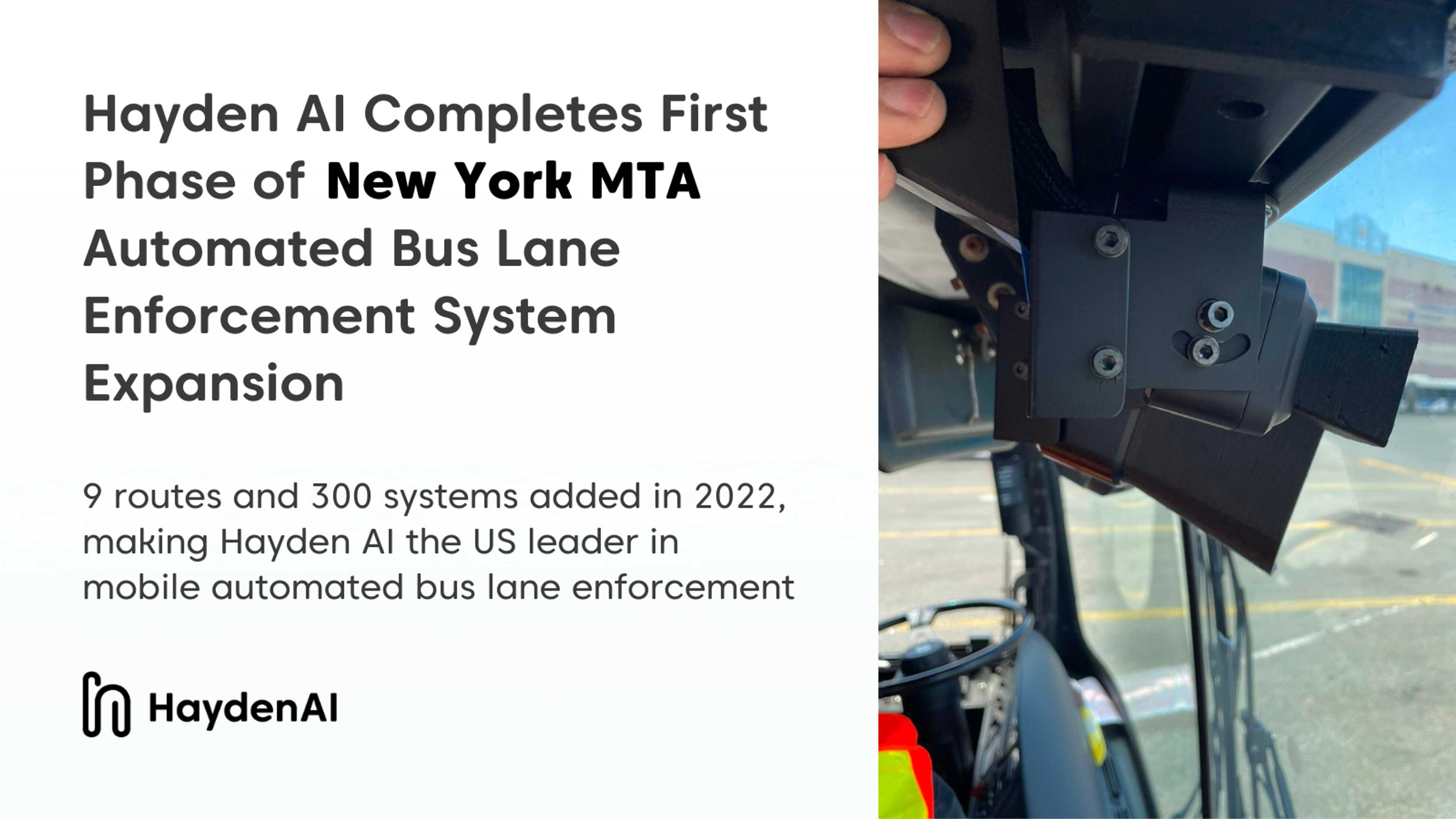 Hayden AI camera on bus