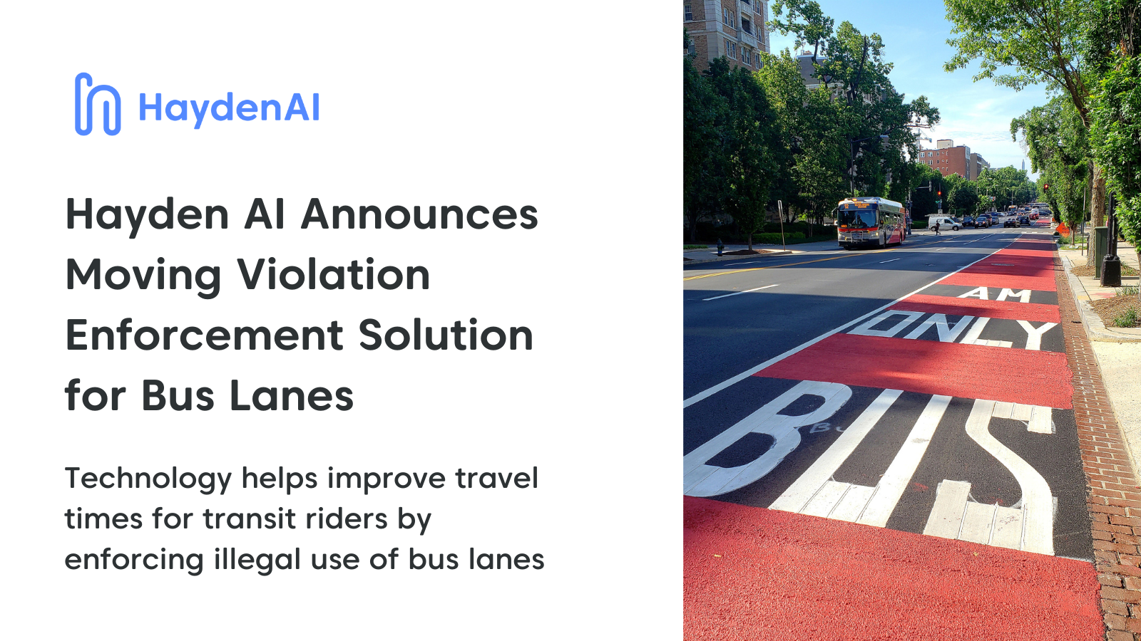 Hayden AI Announces Moving Violation Enforcement Solution for Bus Lanes