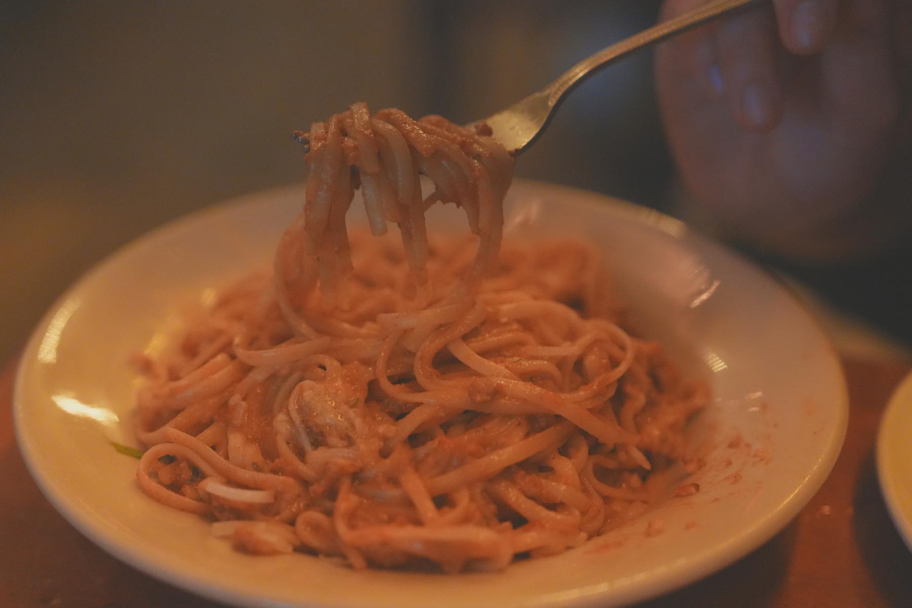 Holding Spaghetti Pomodoro
