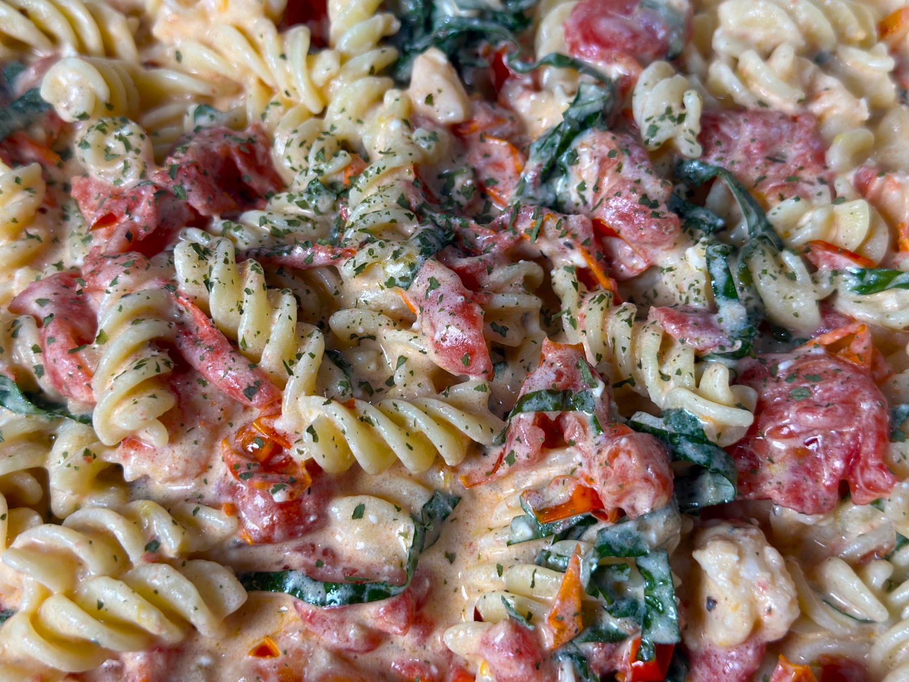 Feta cheese tomato pasta