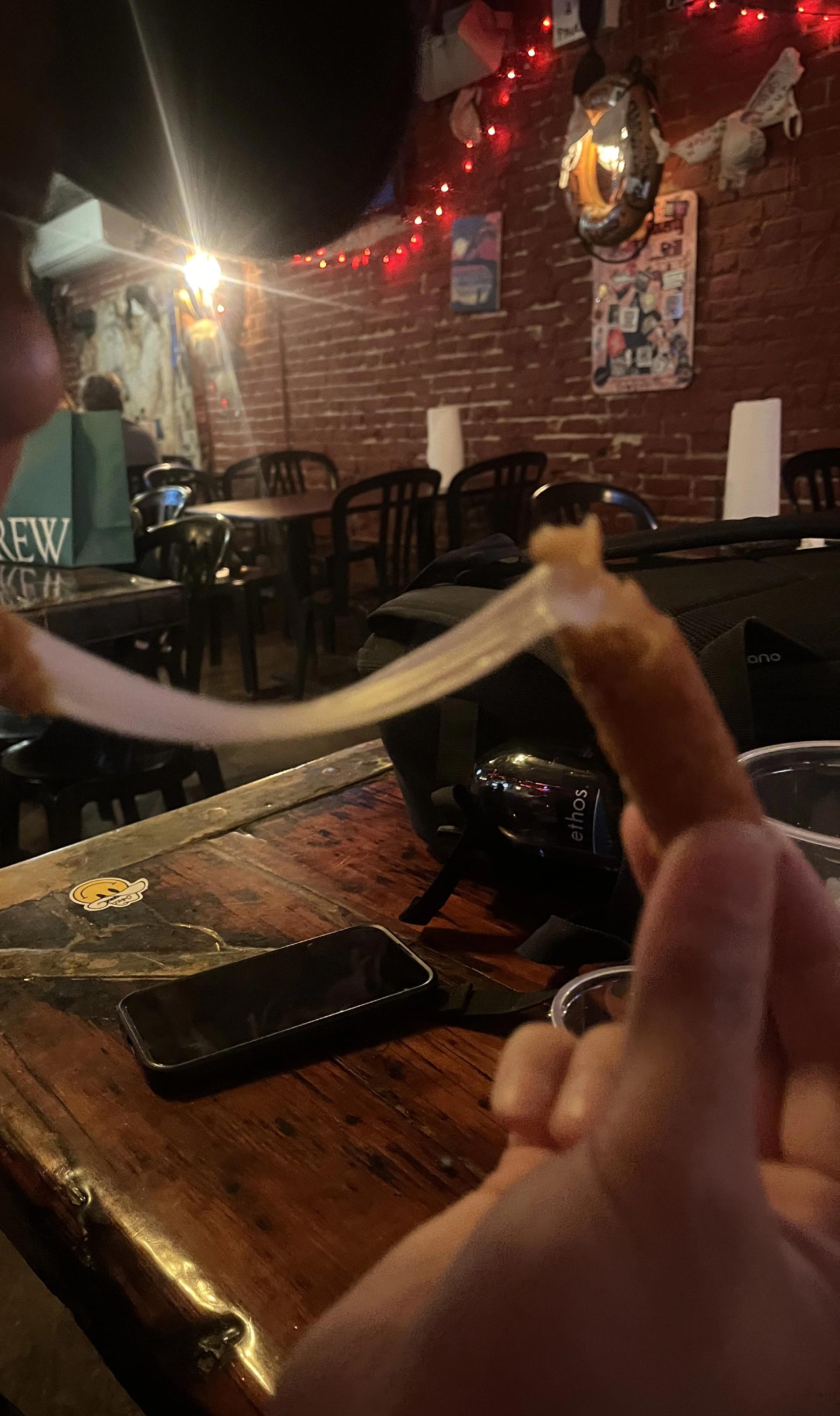 the cheese insitde the mozzarella sticks