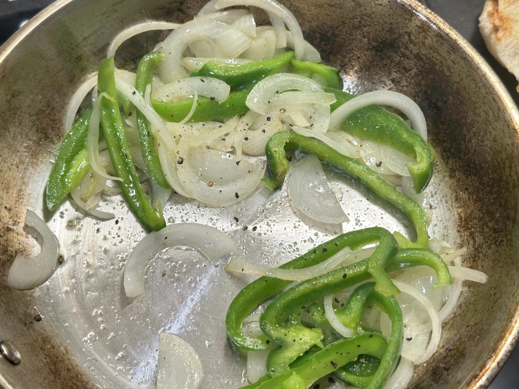 cooking onion and green onion