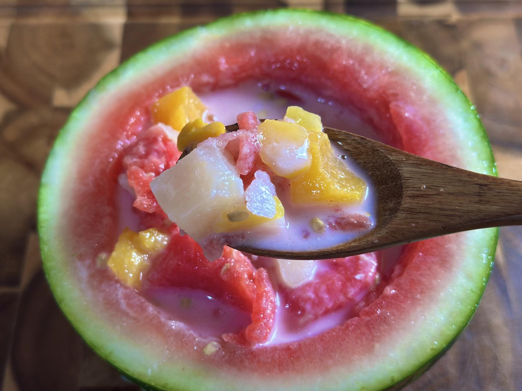 hwachae on the spoon