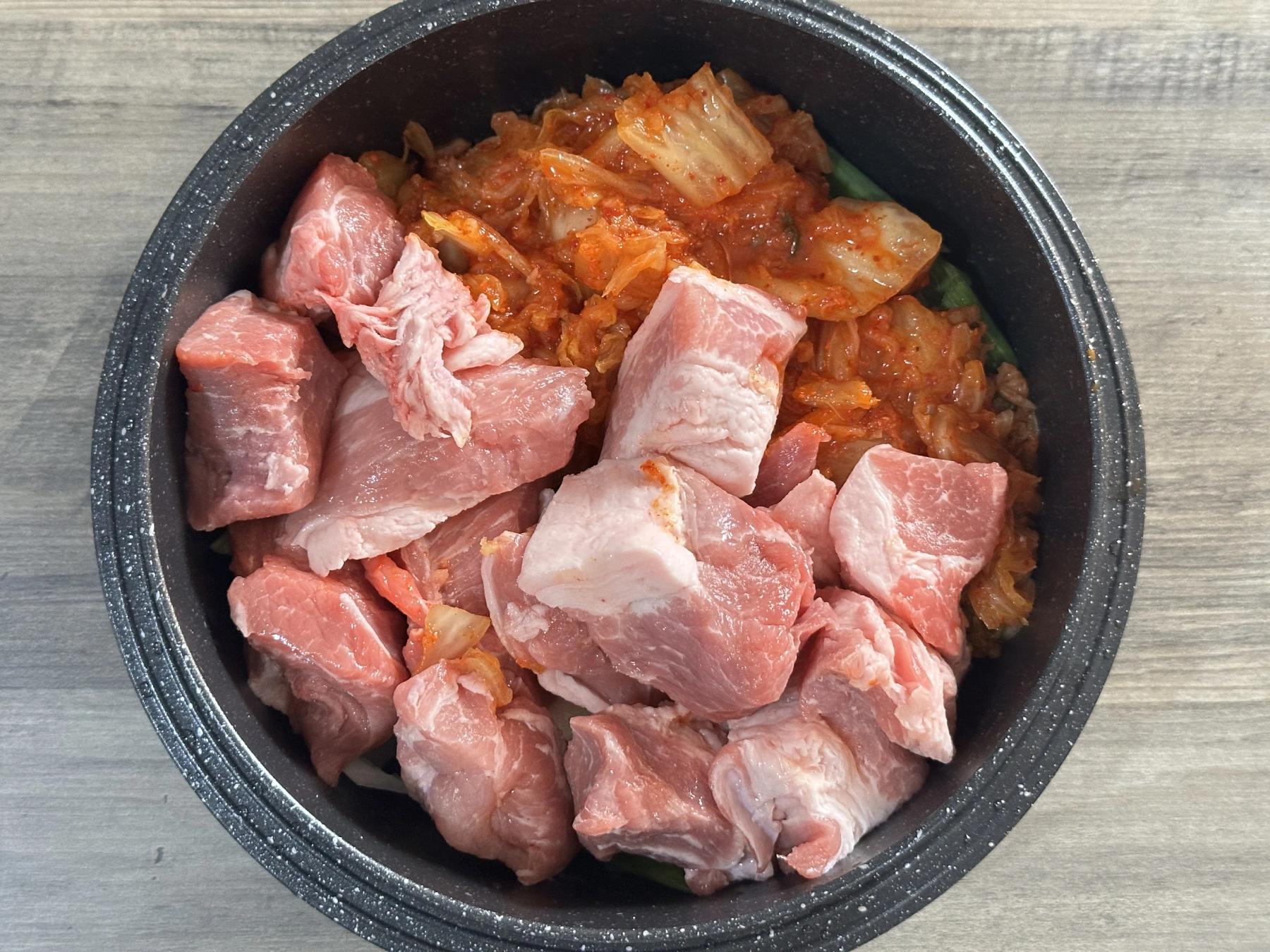 pork and kimchi