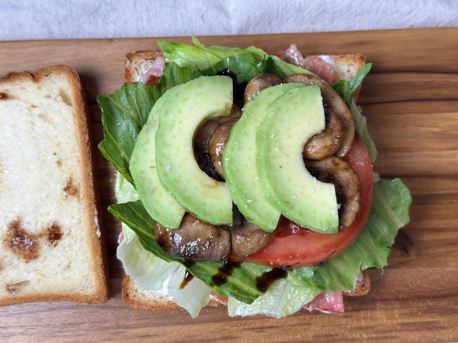 add avocado on the bread