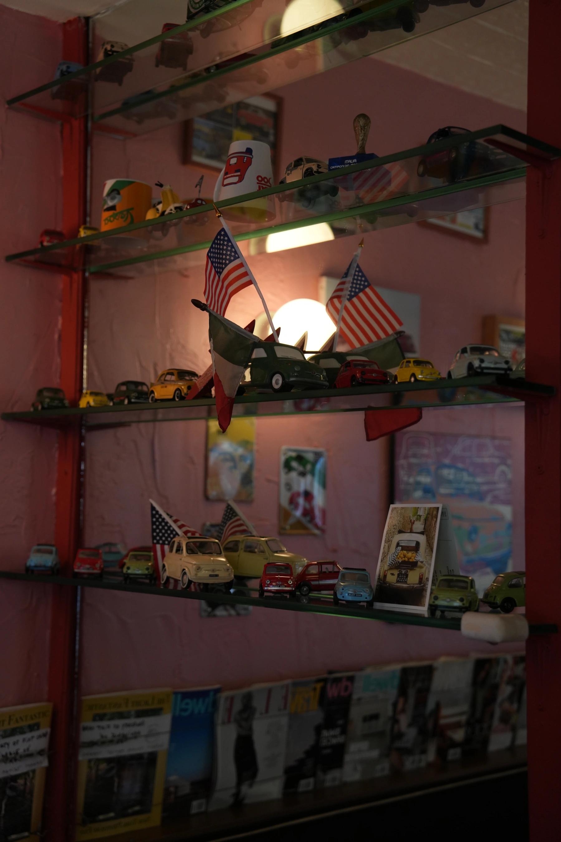 inside of fiat cafe