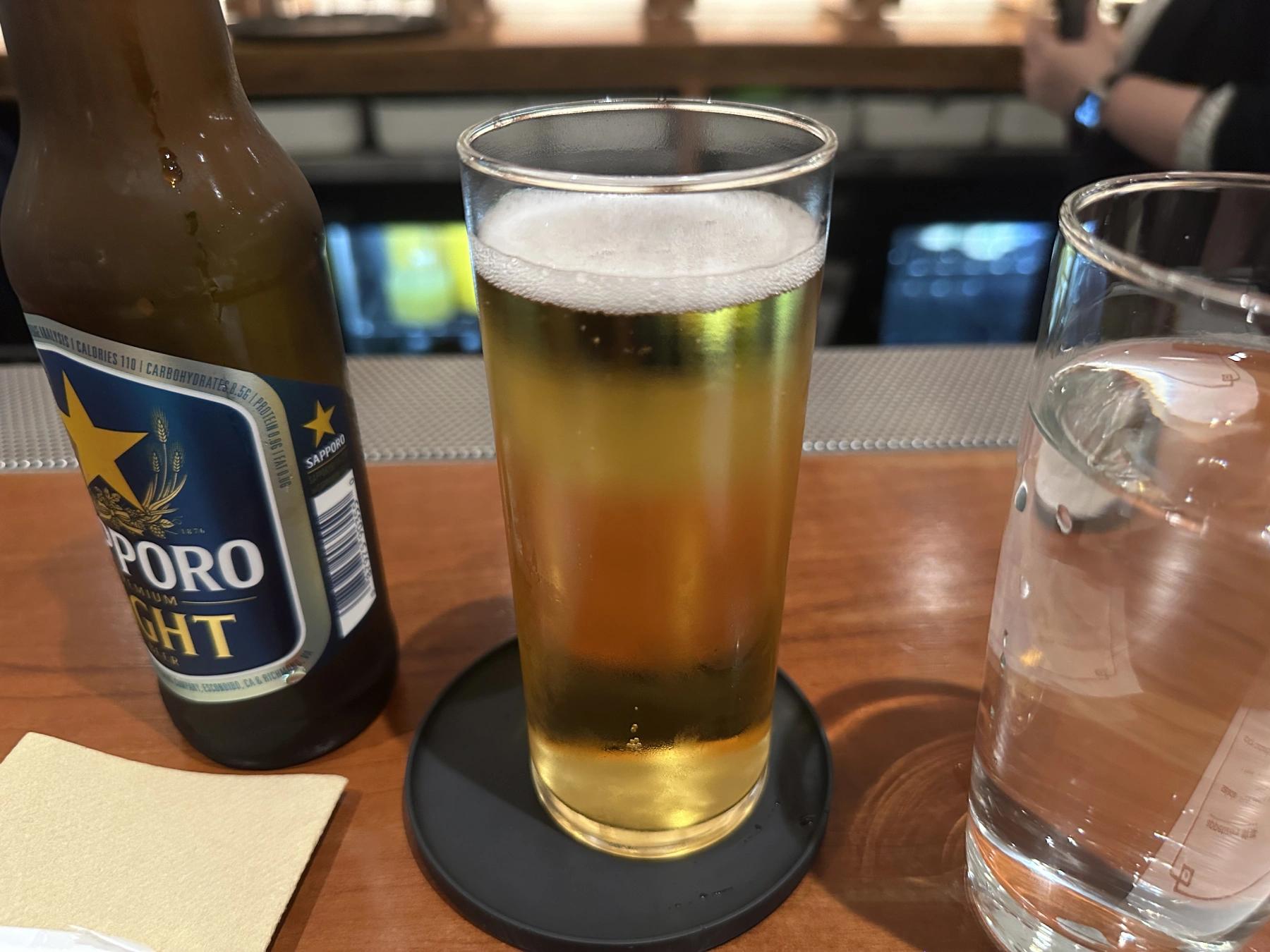 Cold beer in glass
