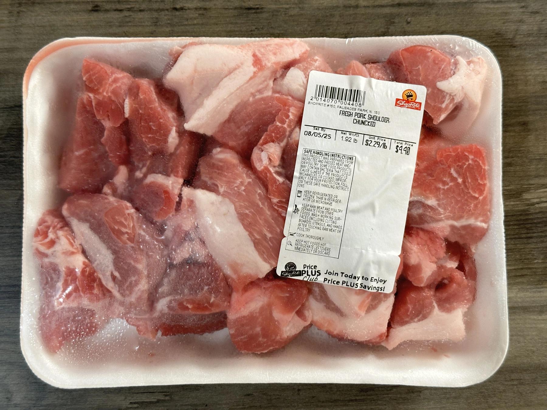 Store bought pork shoulder