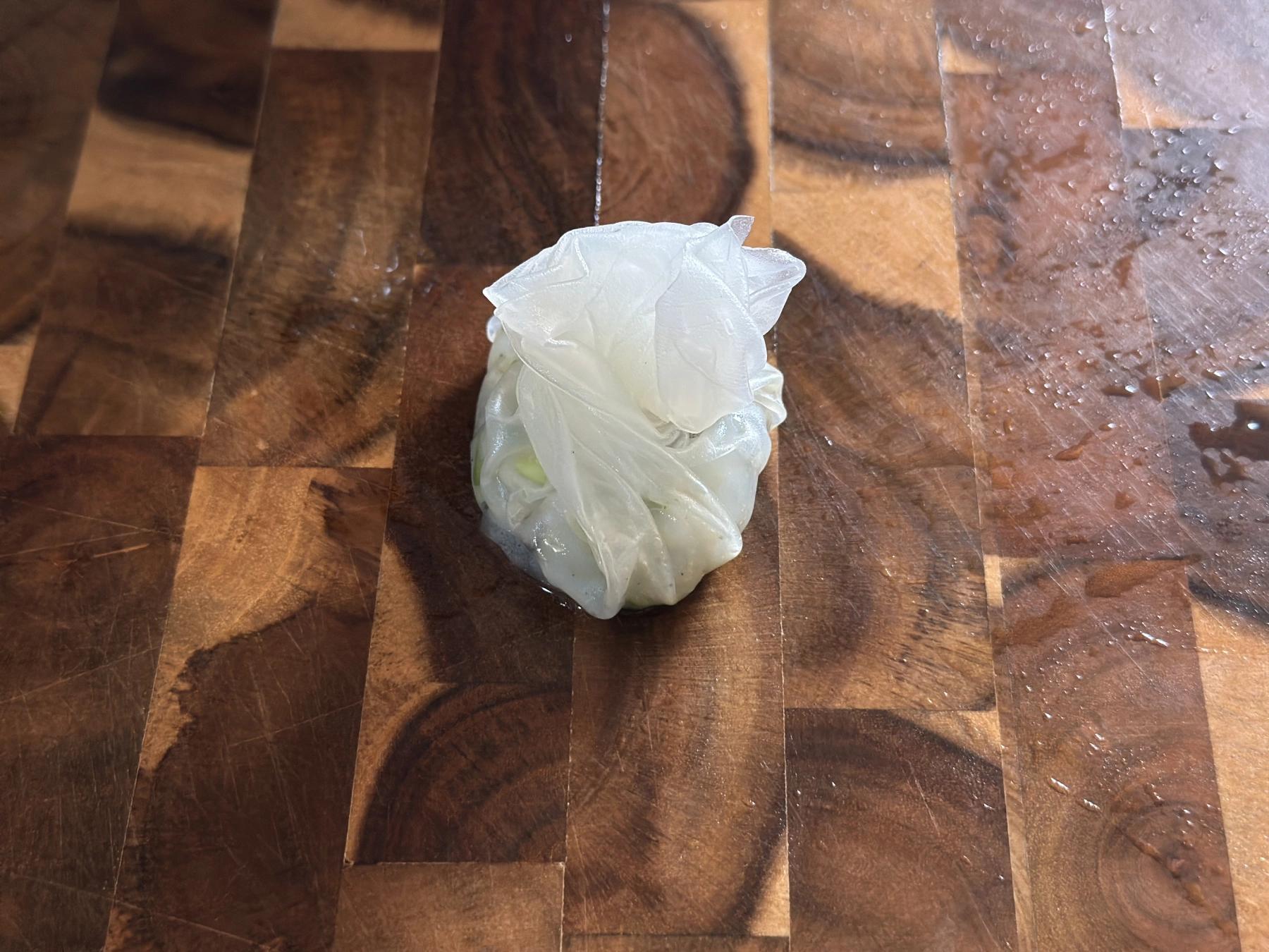 wrapped rice paper with filling