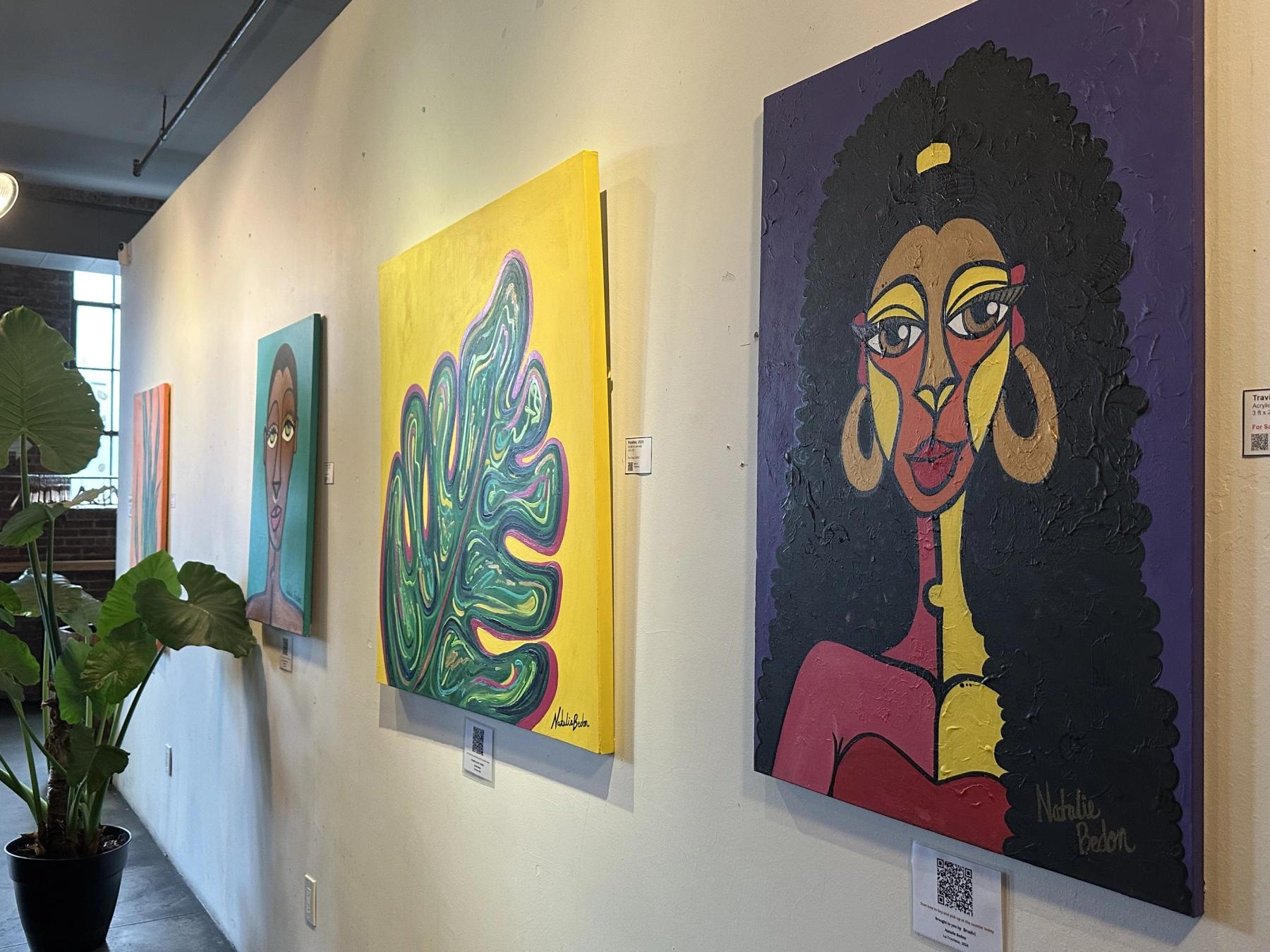 art pieces on the wall