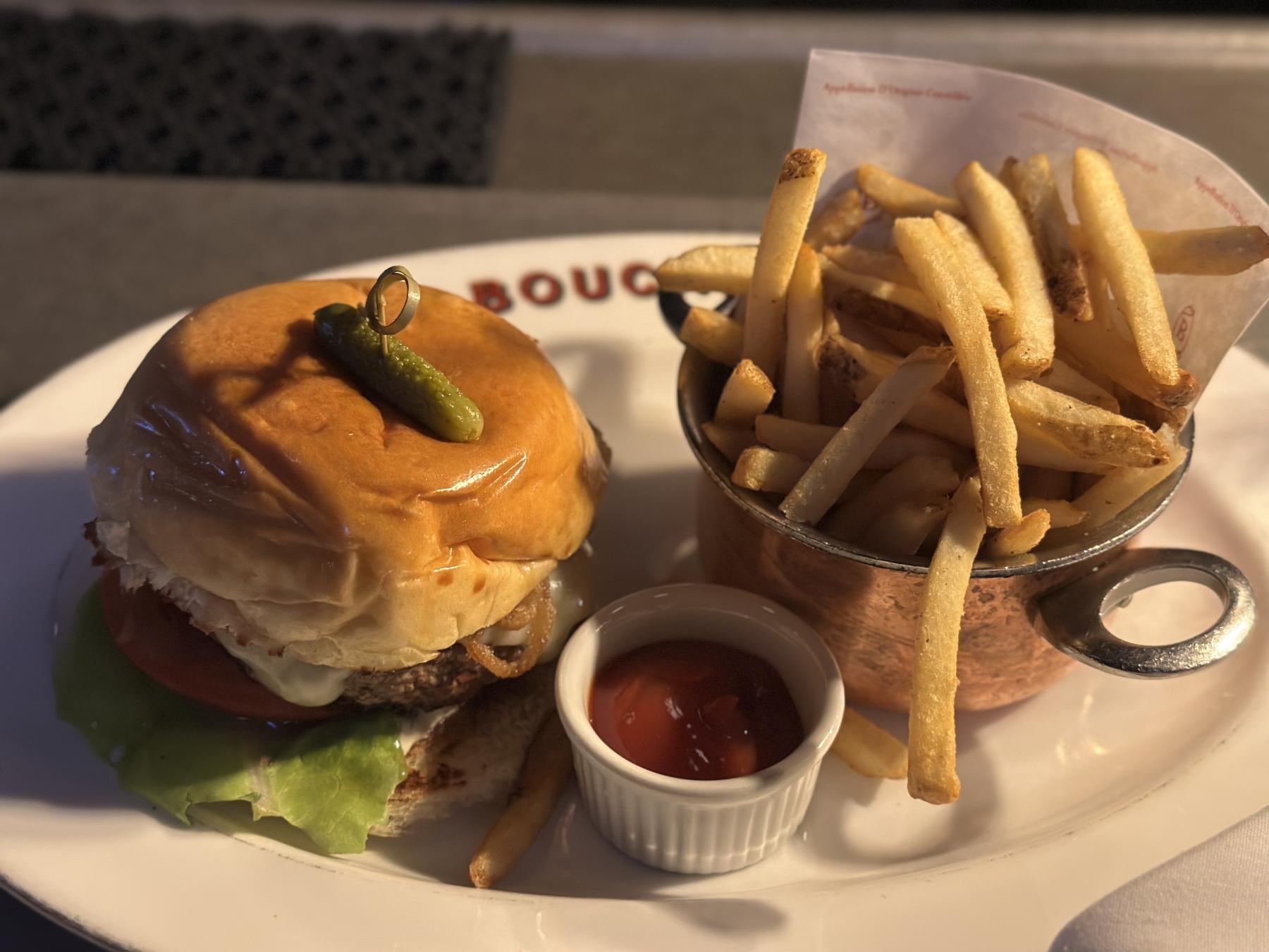 Burger and fries