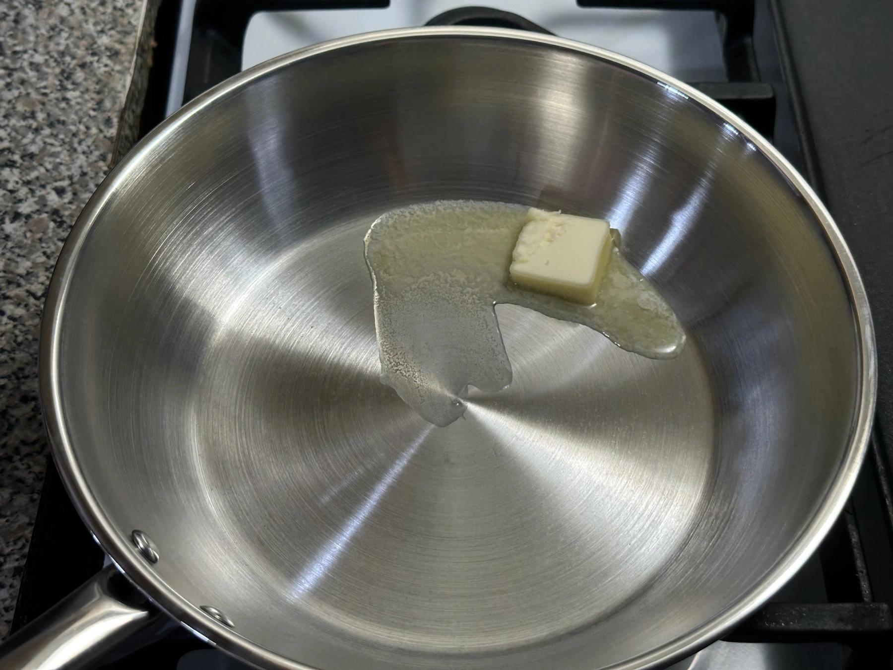 butter on the pan