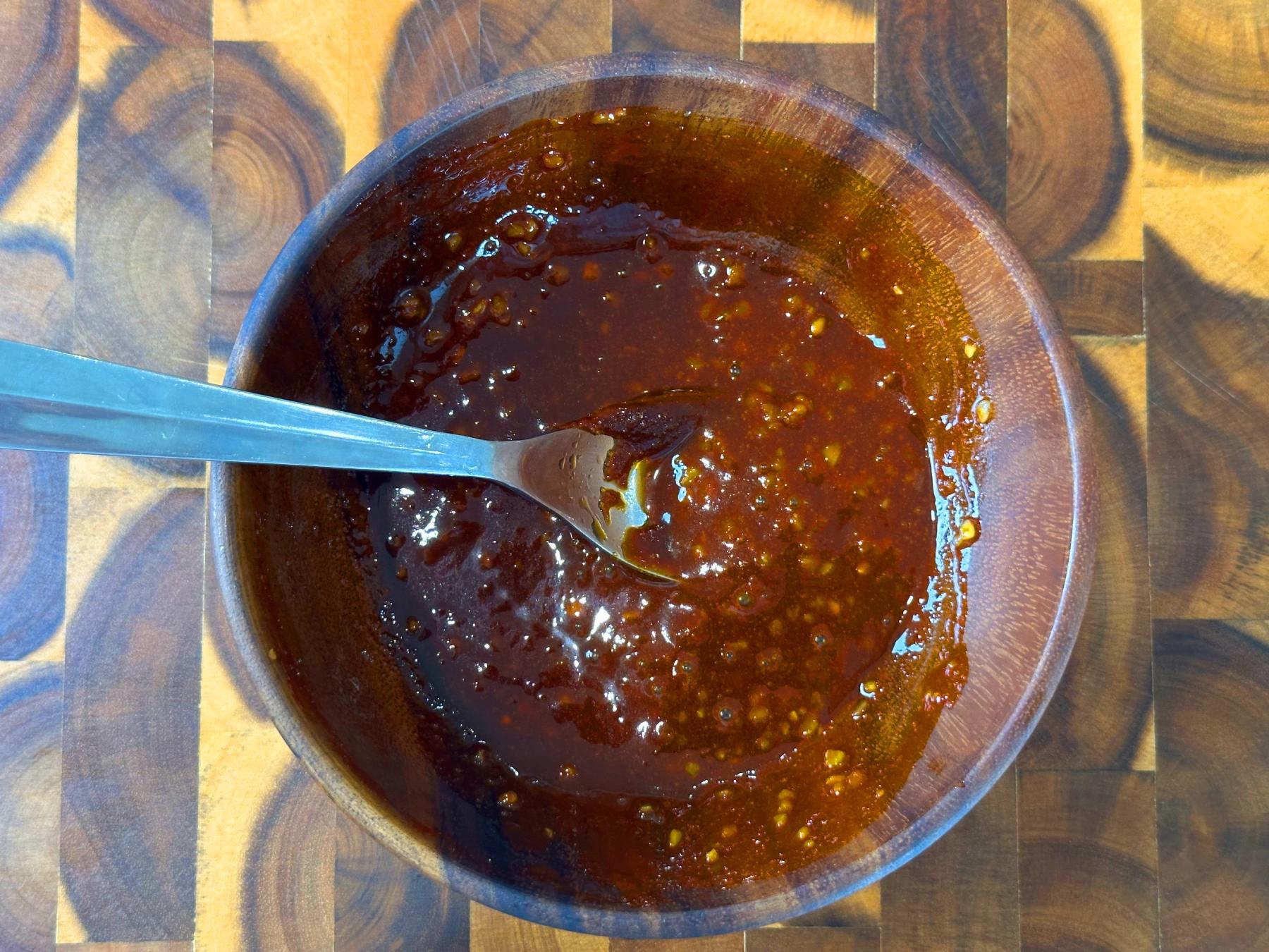 sauce ingredients mixed in a bowl