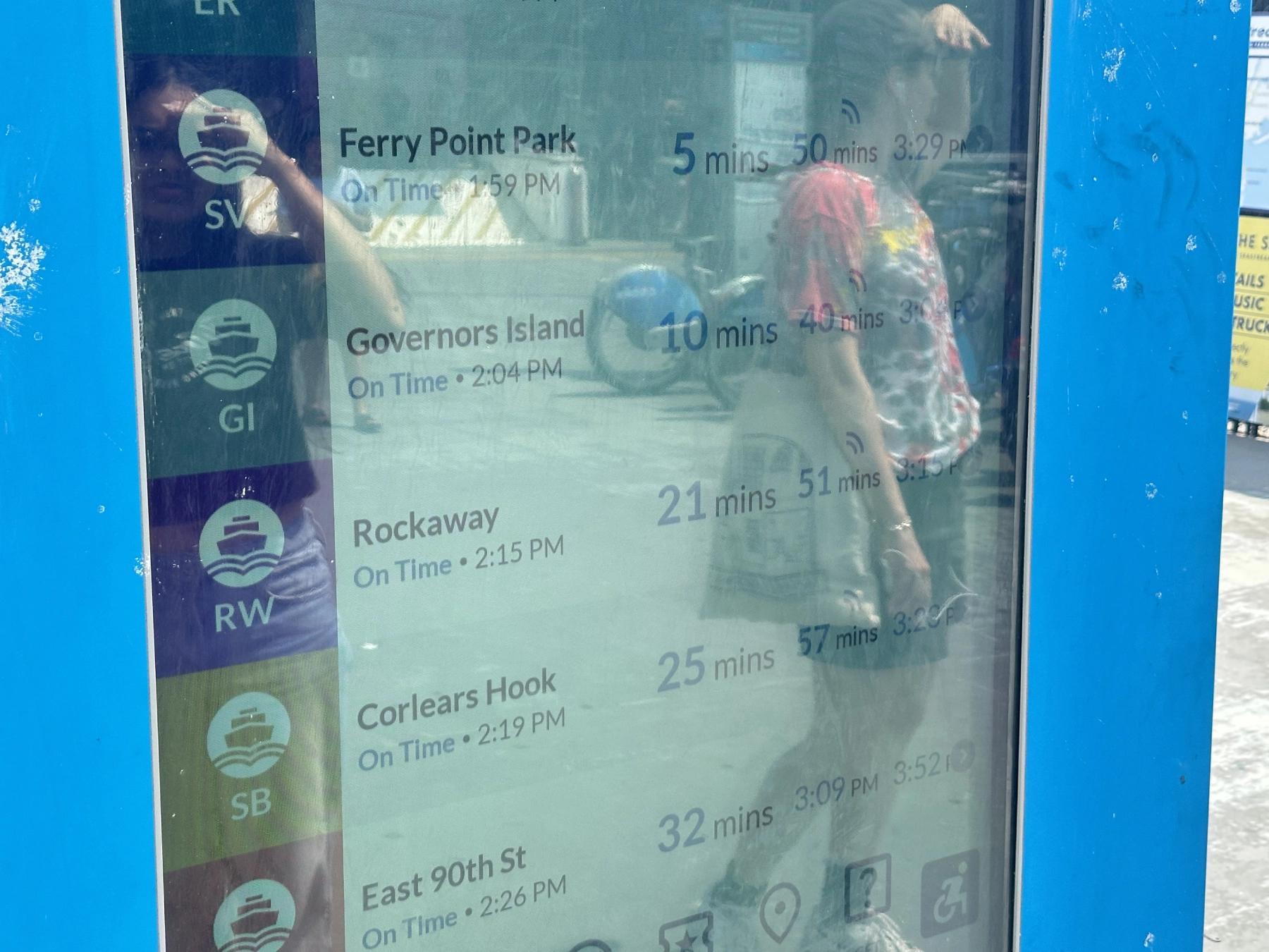 real time ferry schedule