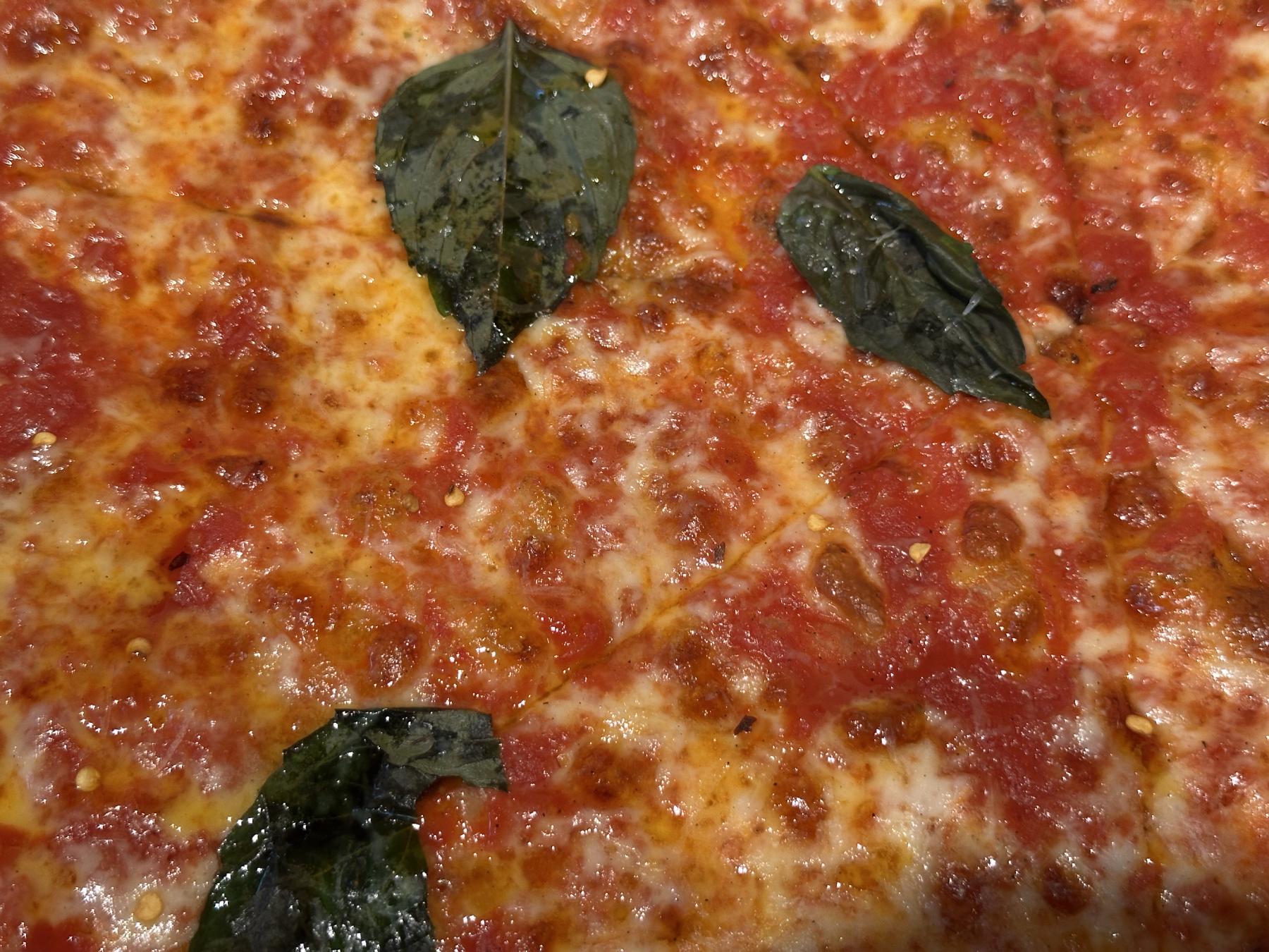 margherita pizza close up