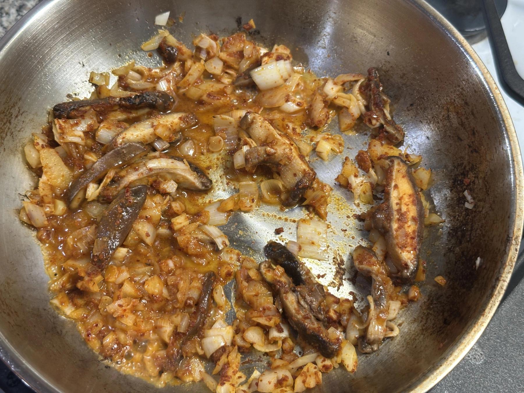 50ml water added to the pan
