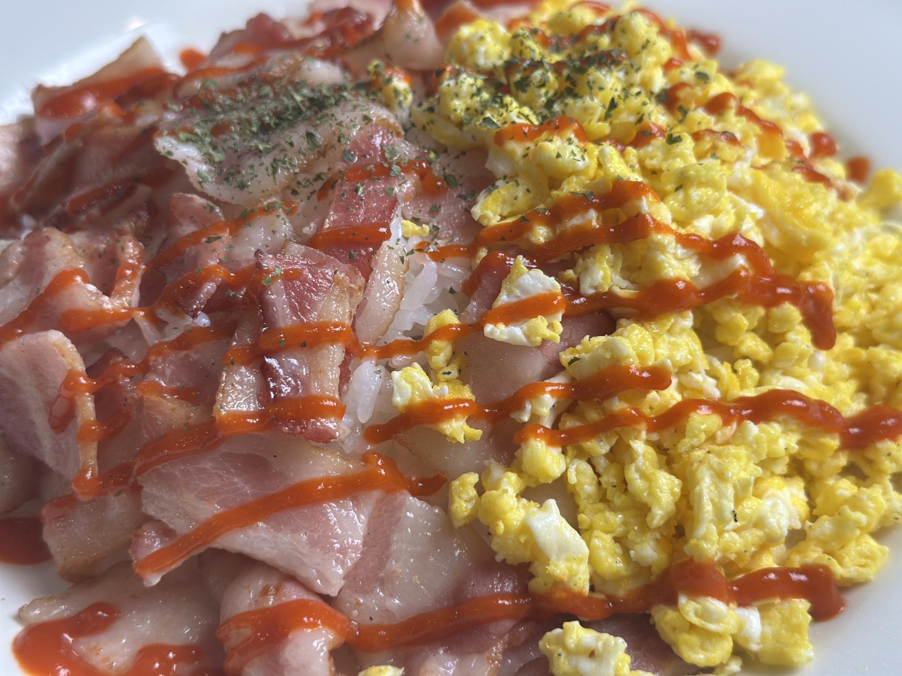 Bacon egg rice