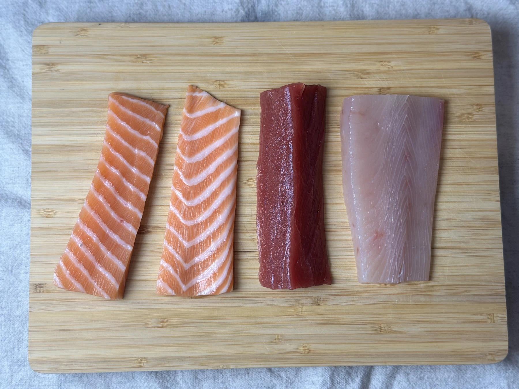 various sashimi