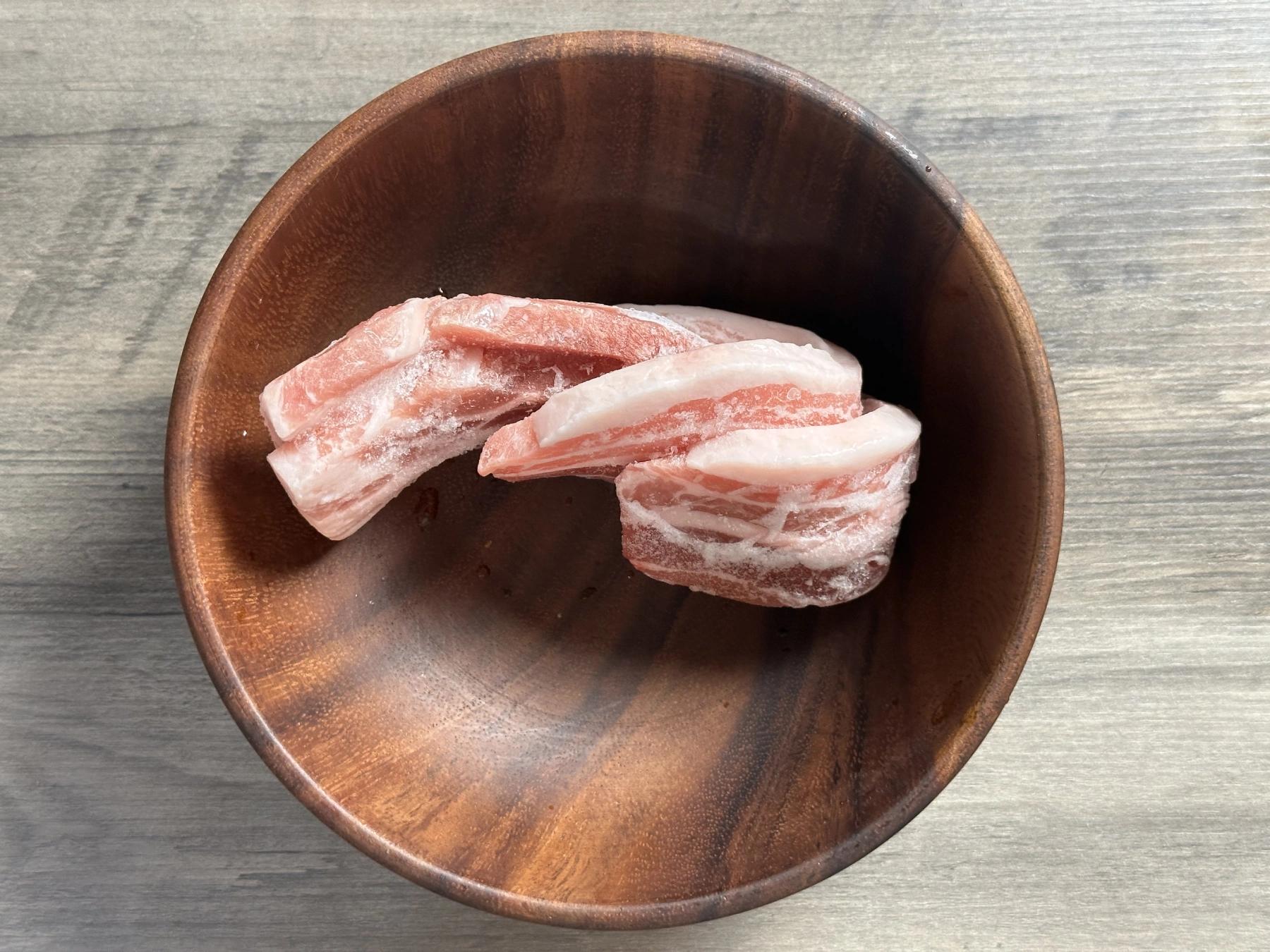 frozen pork belly