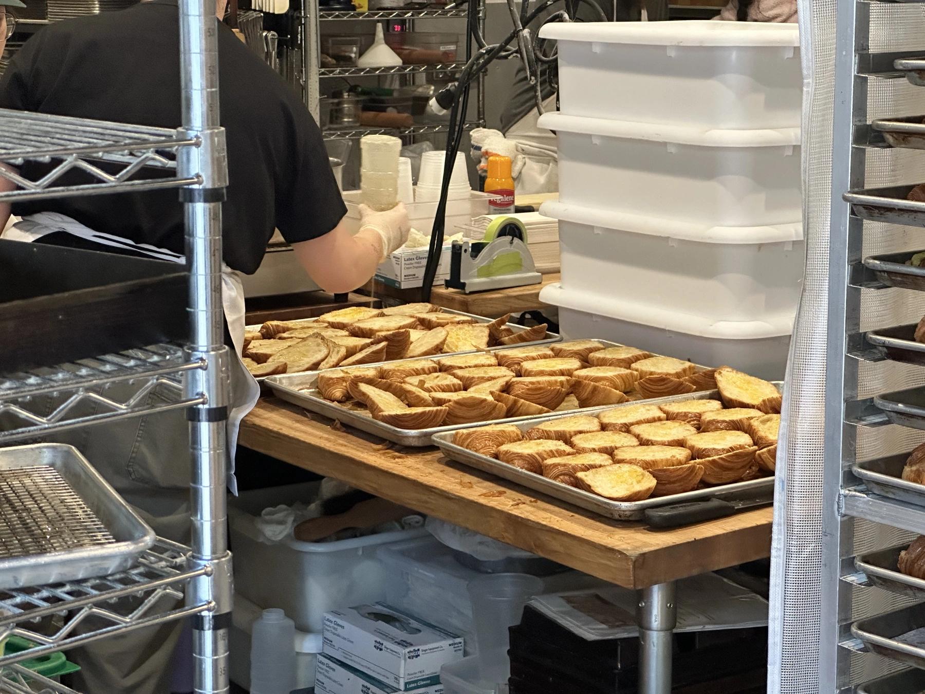 decorating the pastry