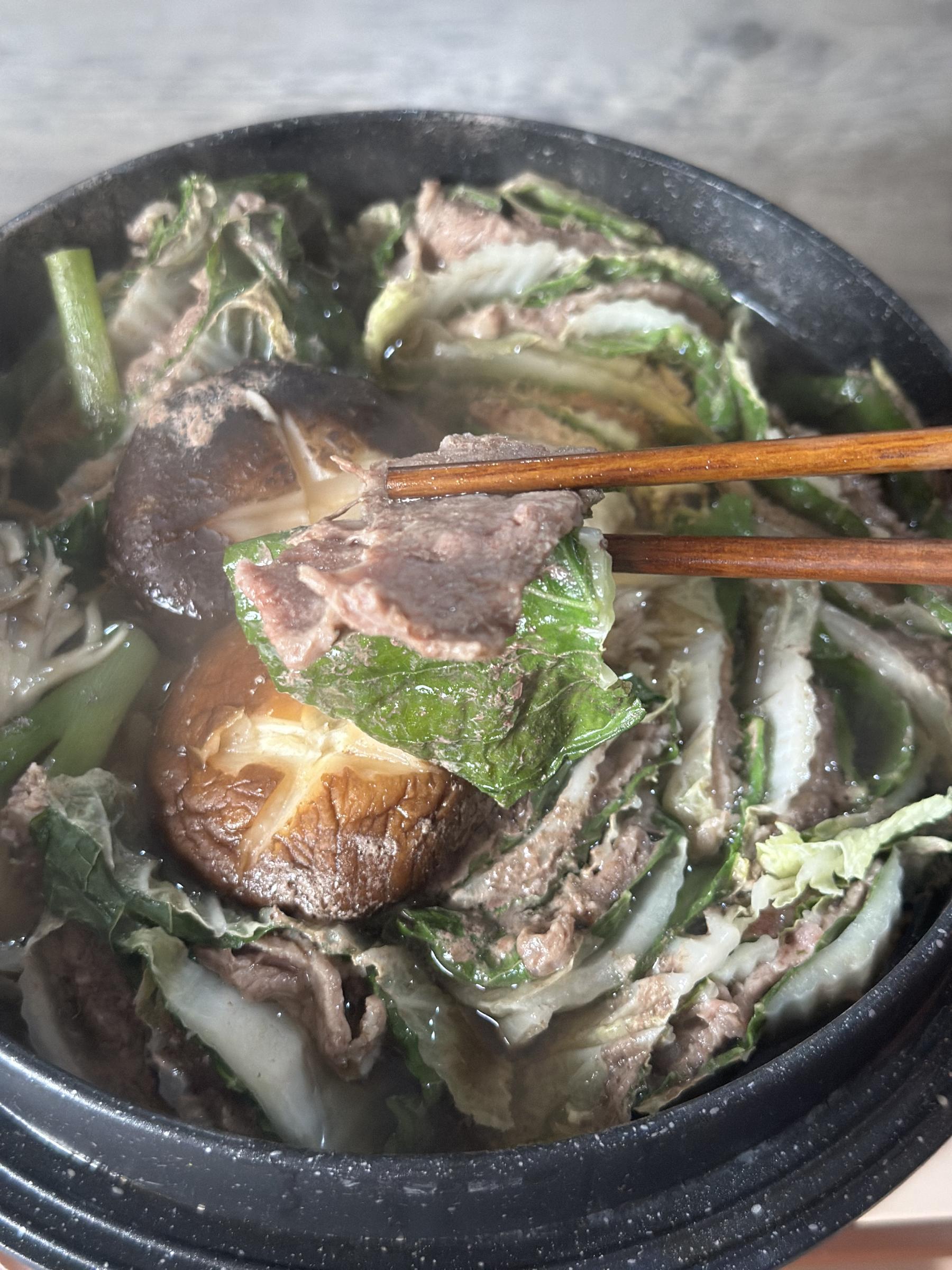 holding all ingredients