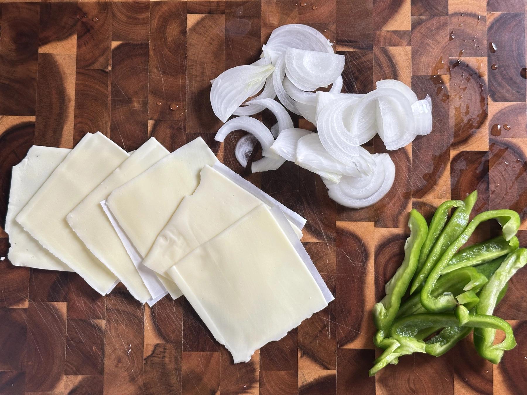 ingredients for philly cheesesteak
