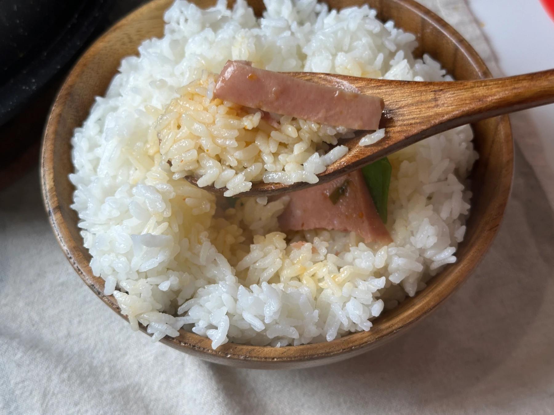 sausage with white rice