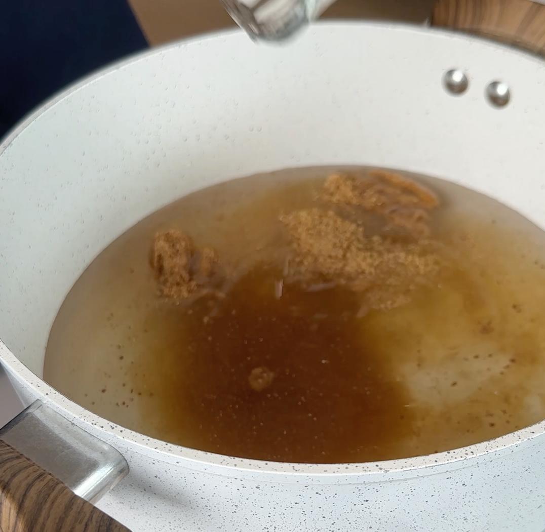 ingredients added to the pot