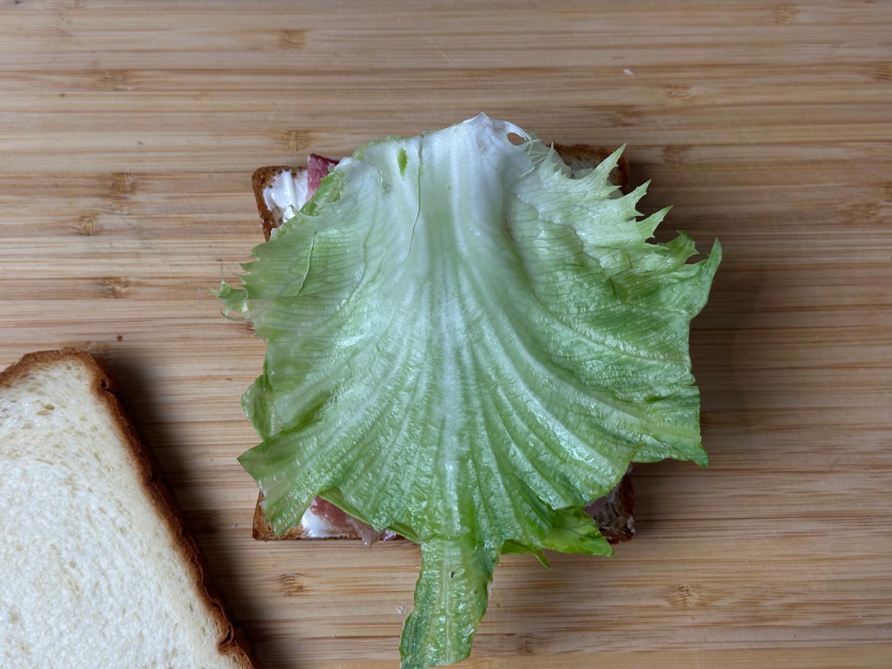 add lettuce on the bread