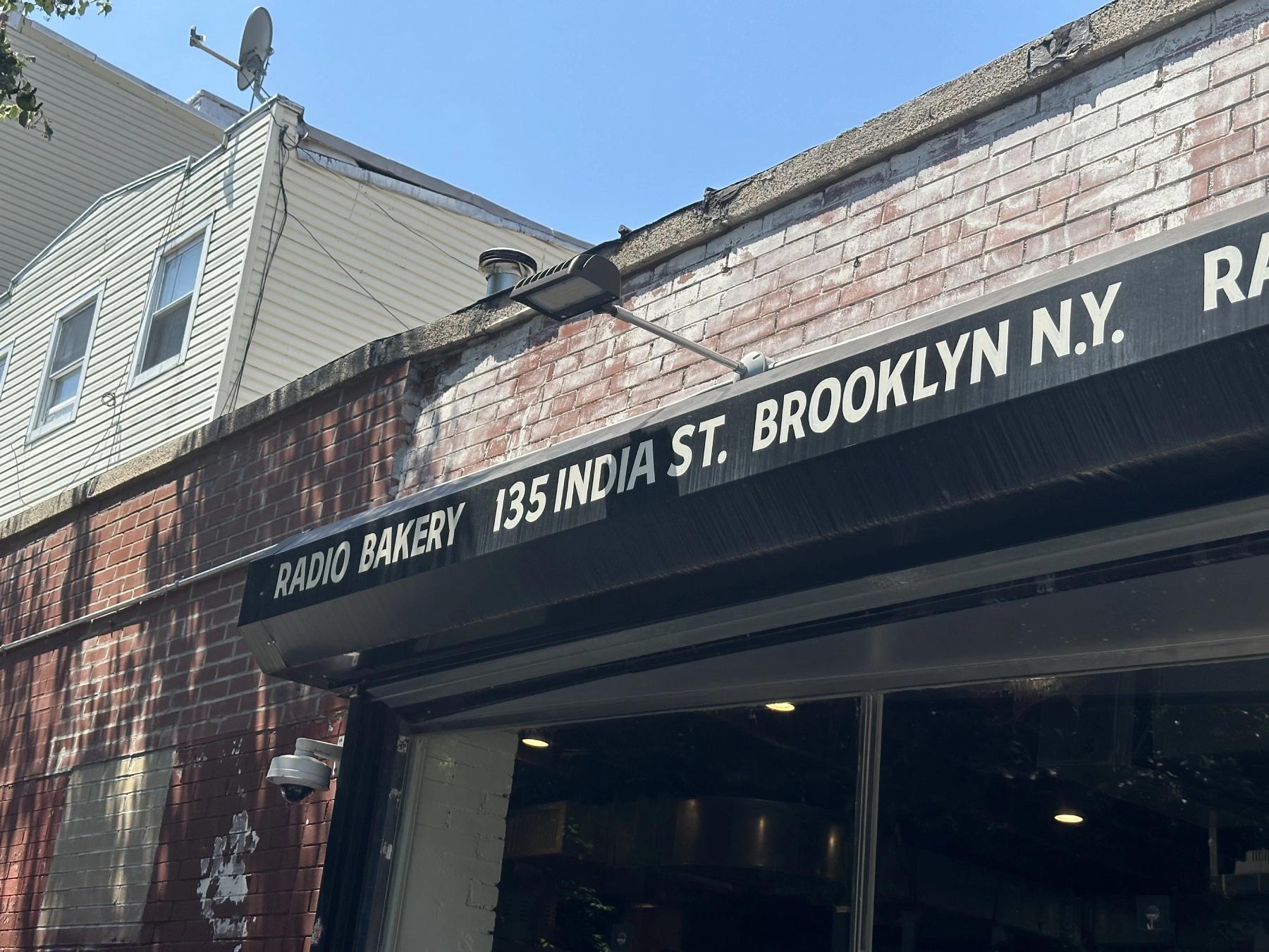 Radio Bakery location sign