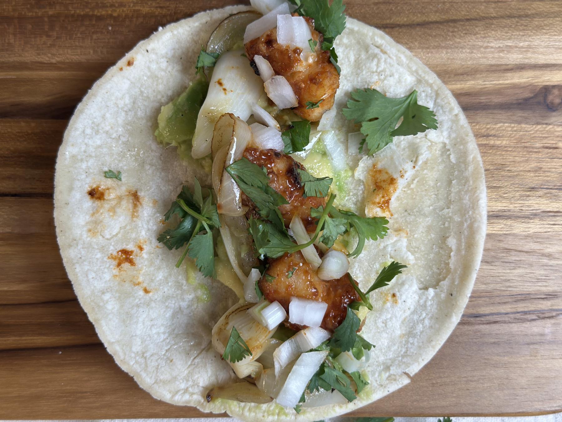 gochujang shrimp taco
