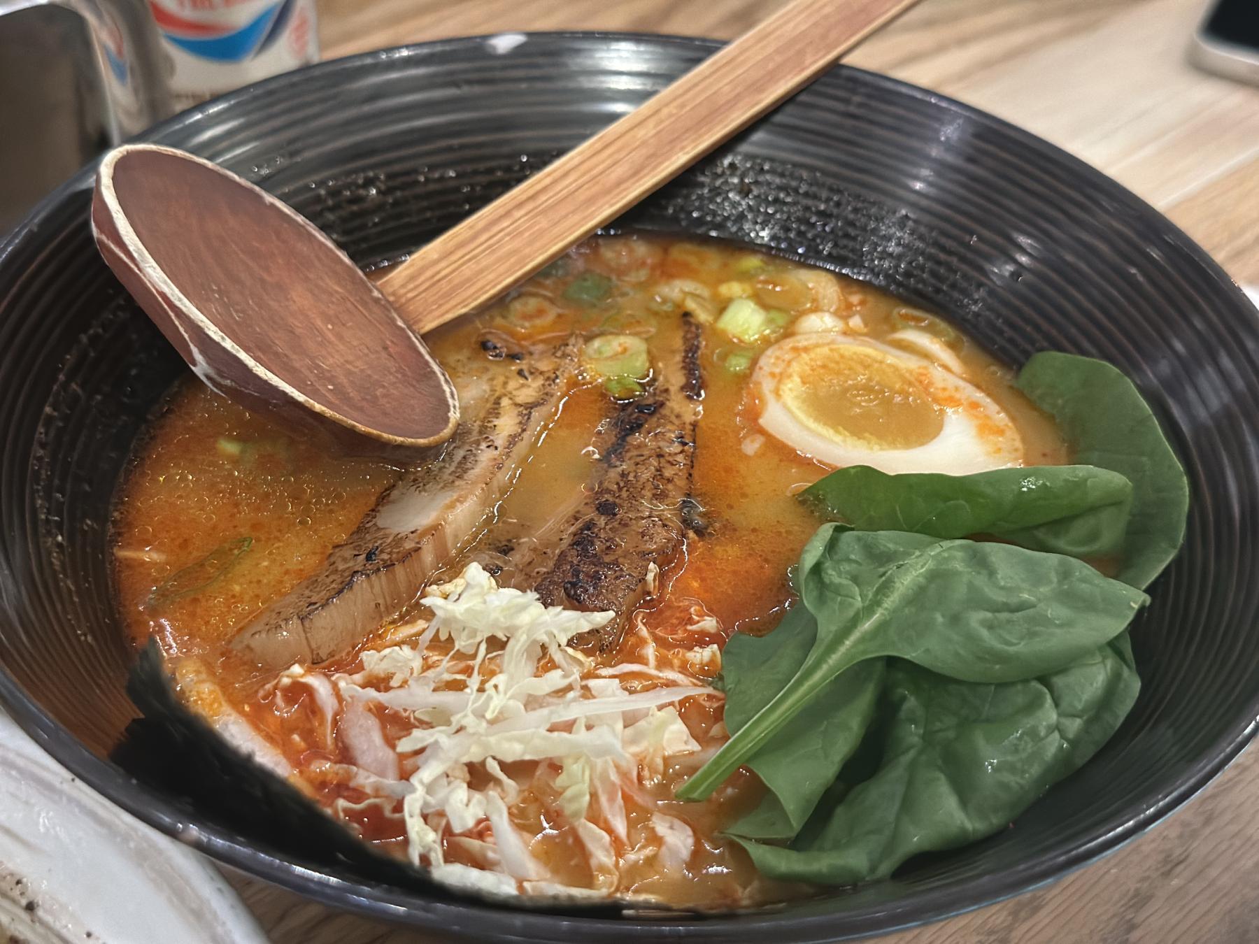 Spicy miso ramen bowl