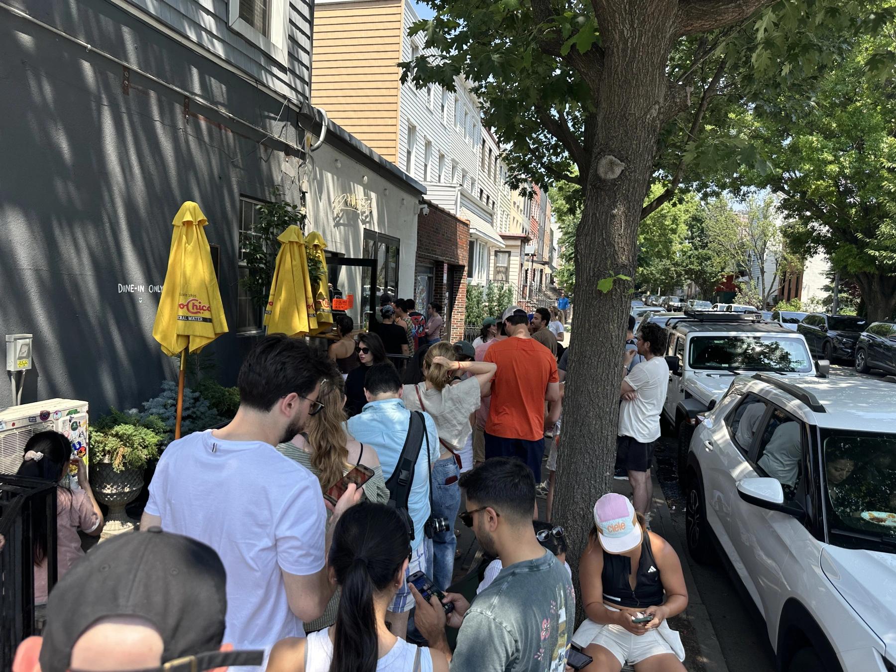 long waiting line