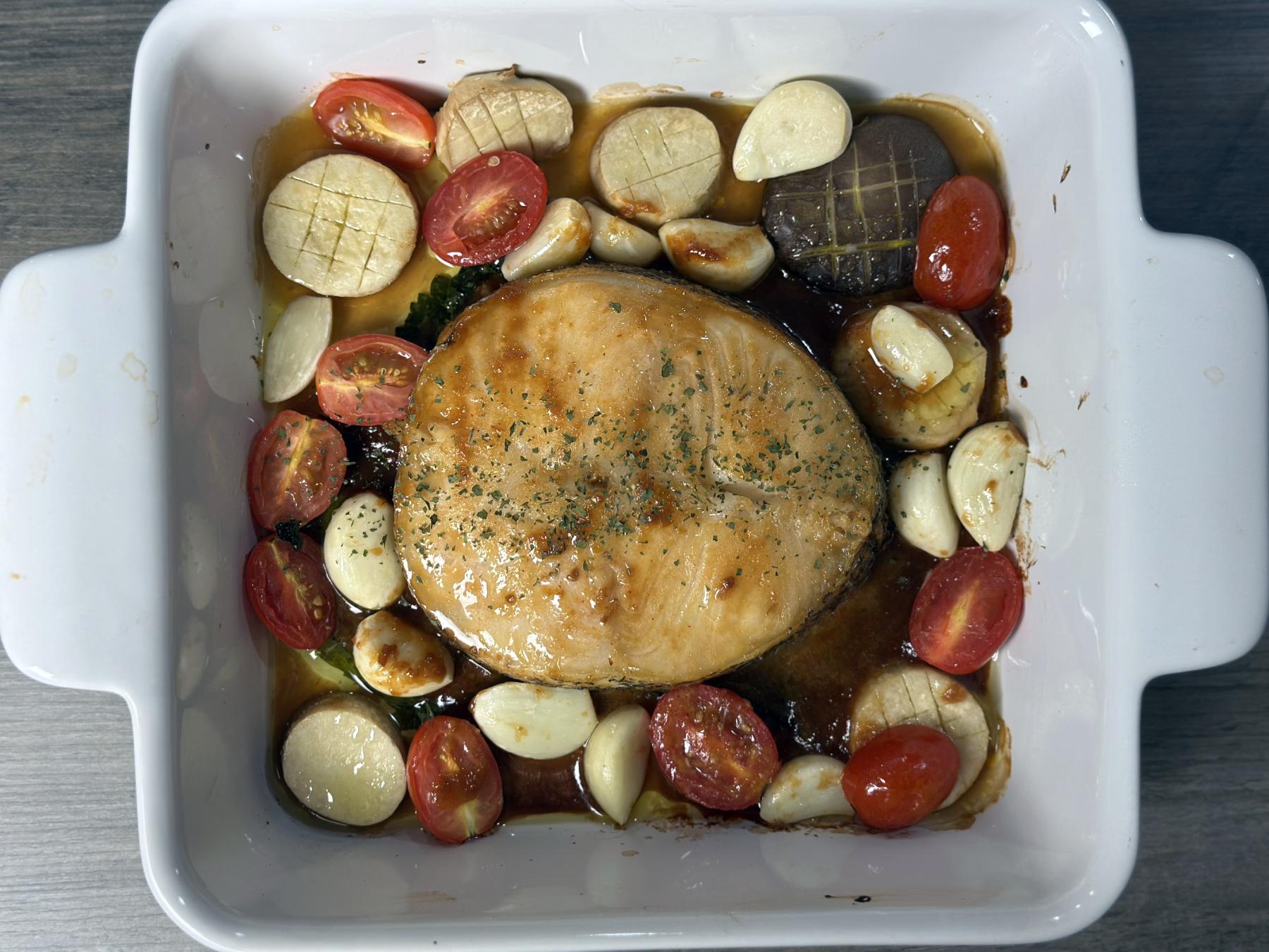 baked miso sea bass