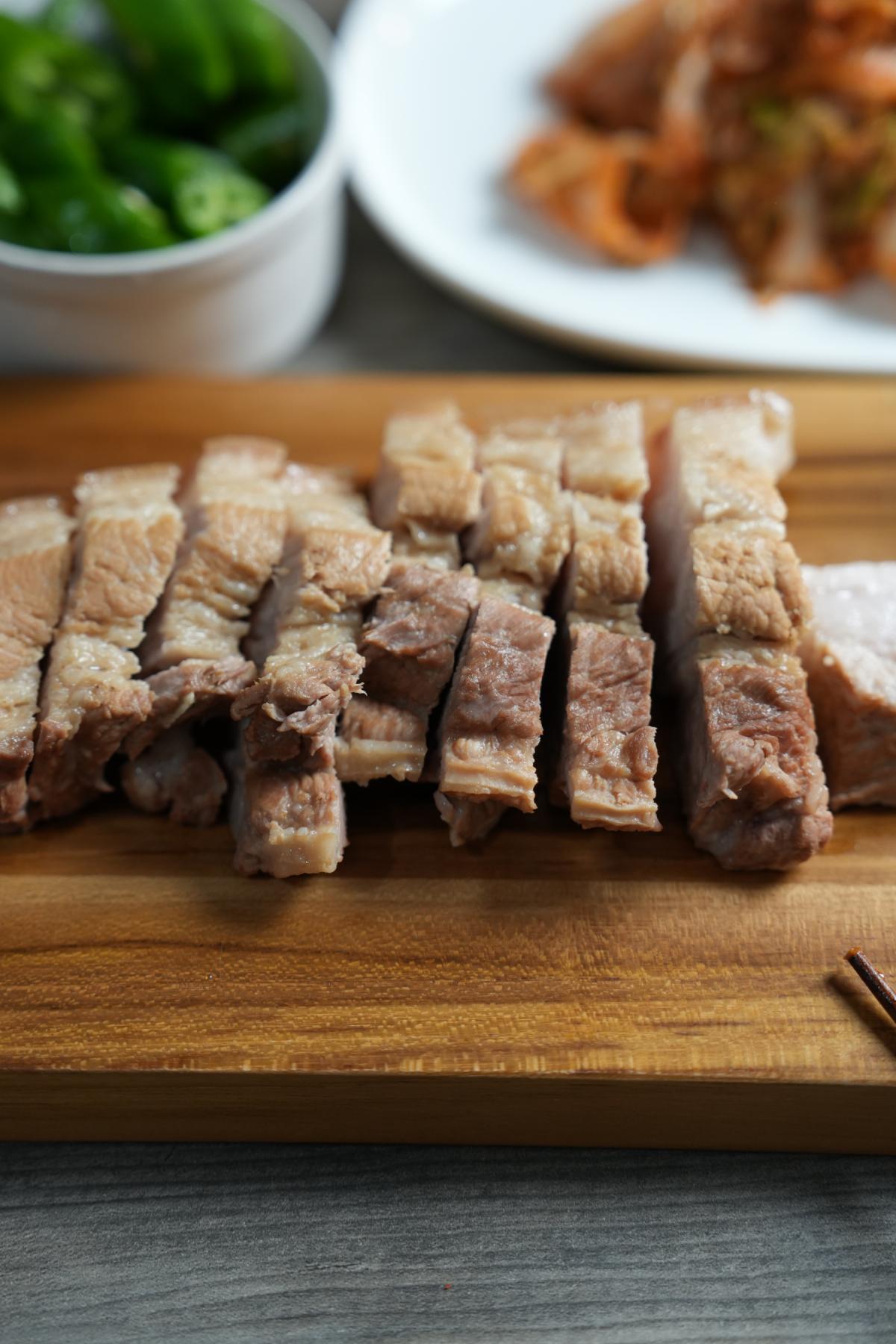 Easy Homemade Bossam Recipe: Korean Boiled Pork Wraps | Food and Spot