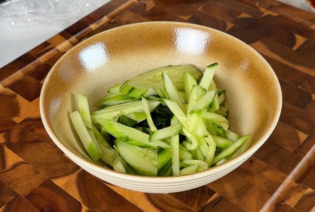 cucumber in the bowl