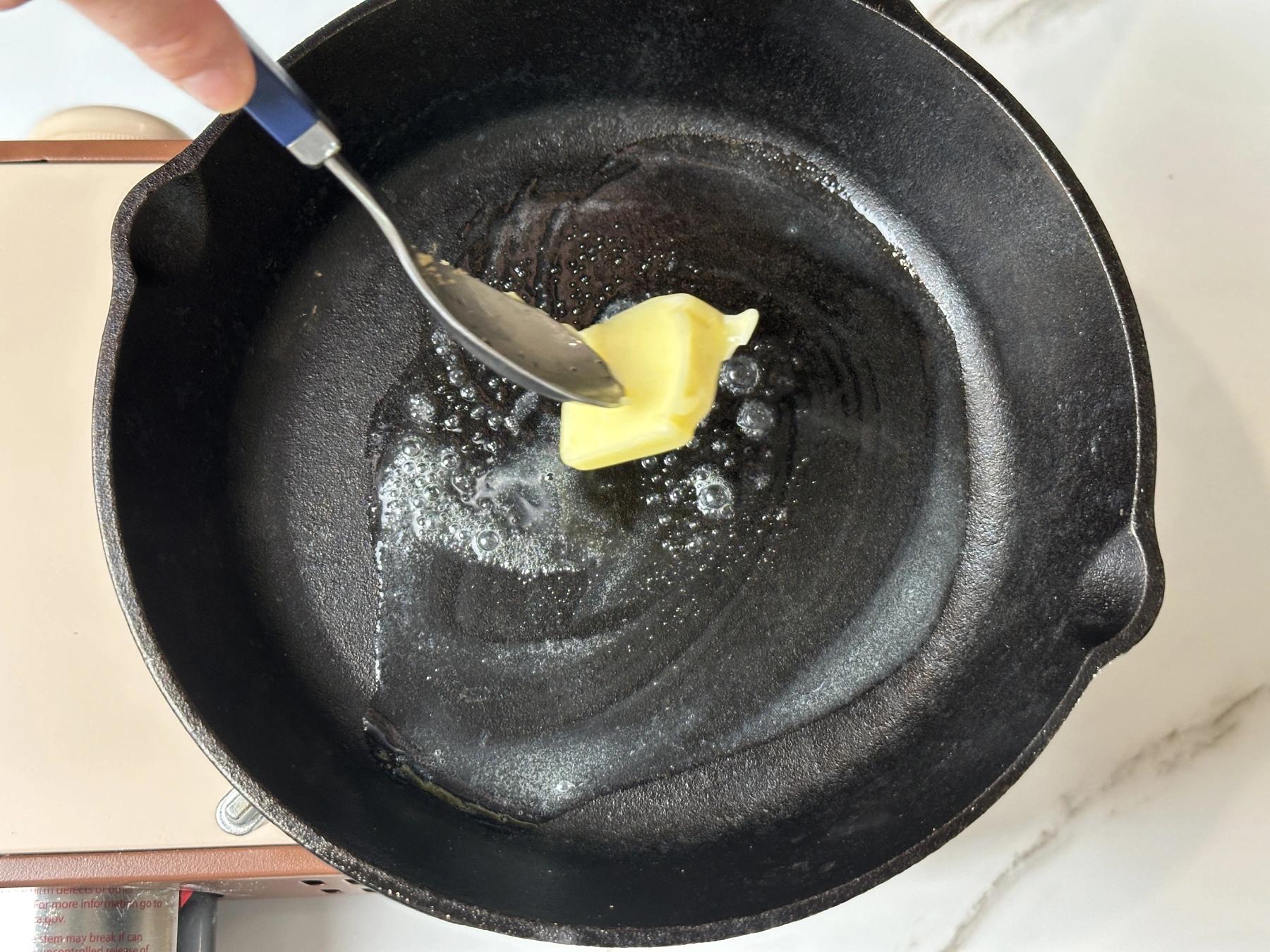 butter melting on the pot
