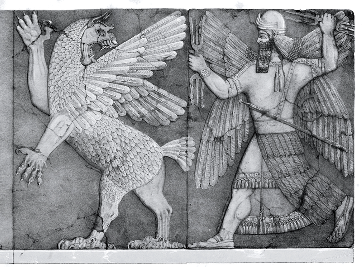 混沌怪物和太陽神搭模斯/Chaos Monster and Sun God https://en.wikipedia.org/wiki/Tammuz_(deity)